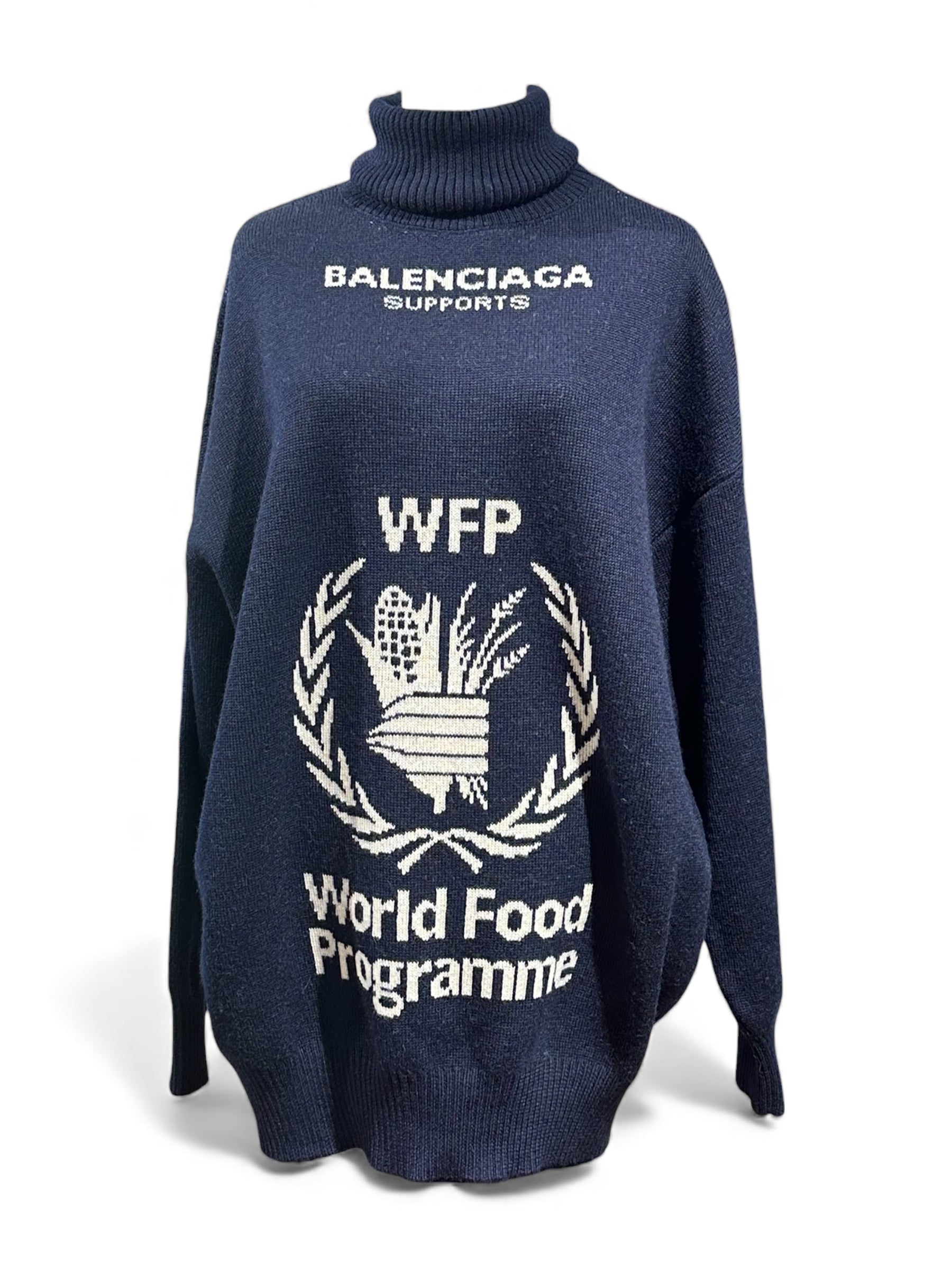 Balenciaga - Pull WFP bleu T34 oversized