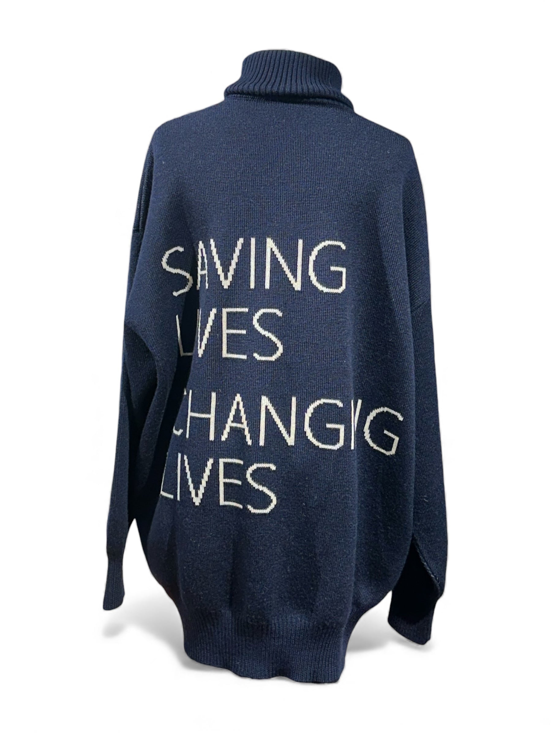 Balenciaga - Pull WFP bleu T34 oversized