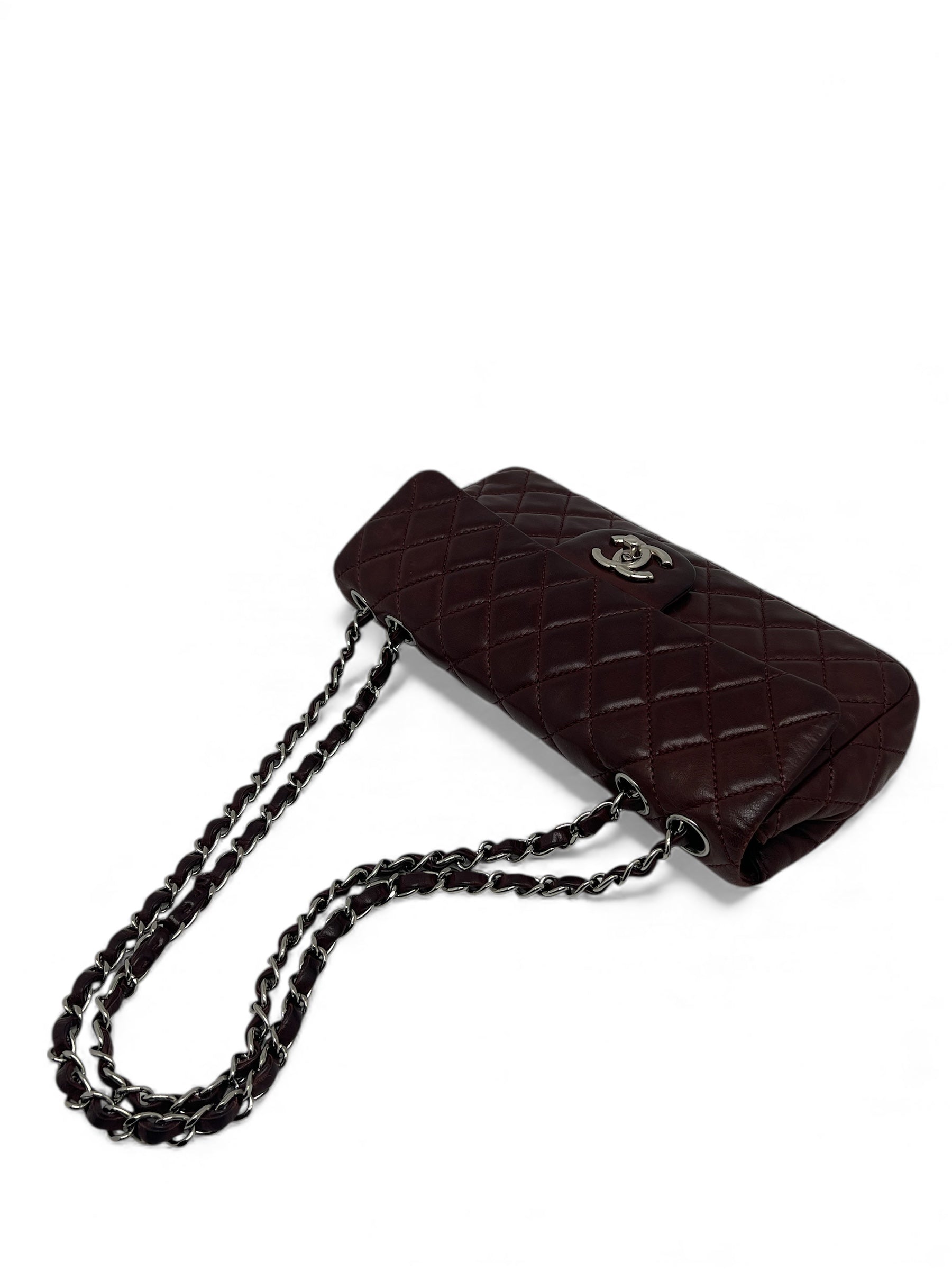 Chanel - Sac Bandoulière Classique cuir bordeaux