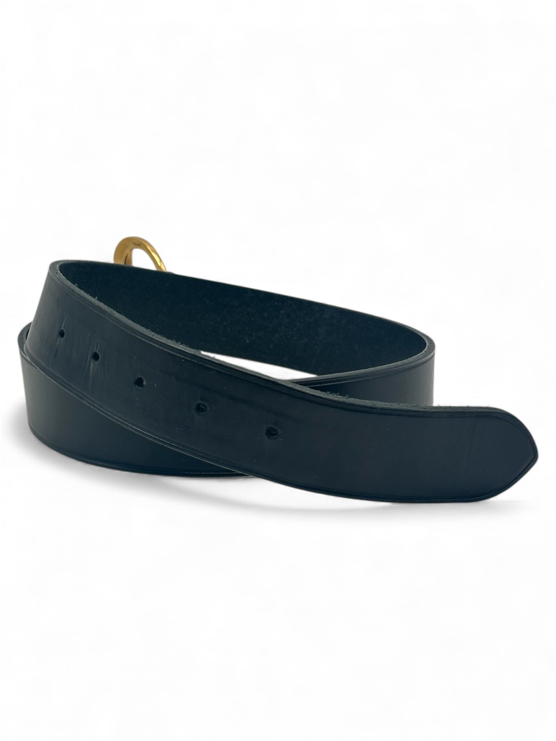 Céline - Ceinture noir boucle doré T75
