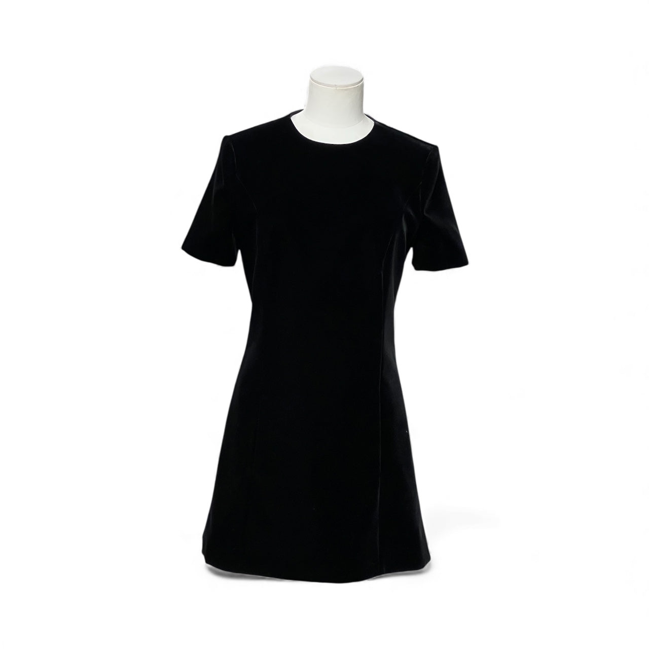 Saint Laurent - Robe en velours noir T.36