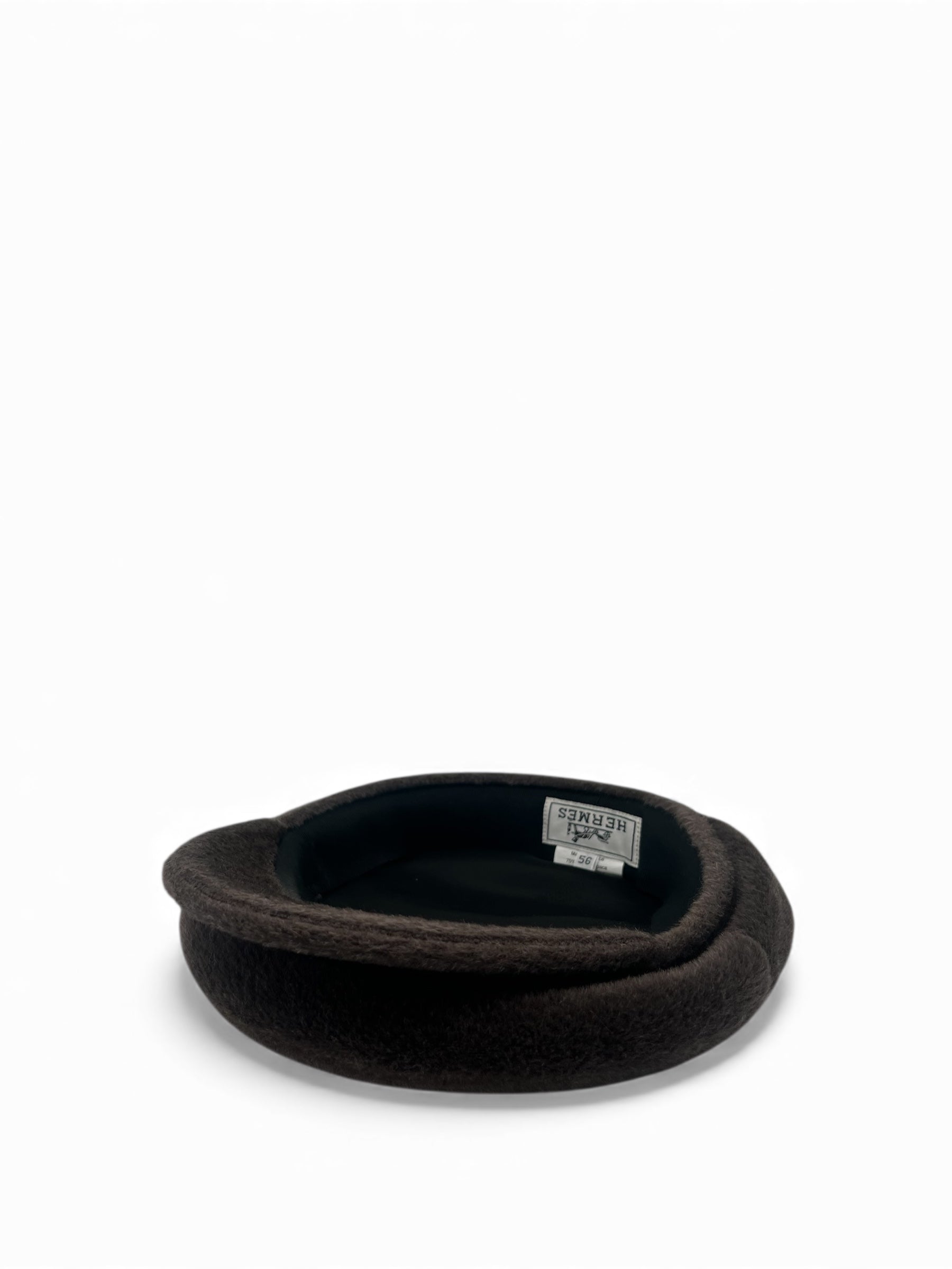 Hermès - Casquette en laine marron T.56