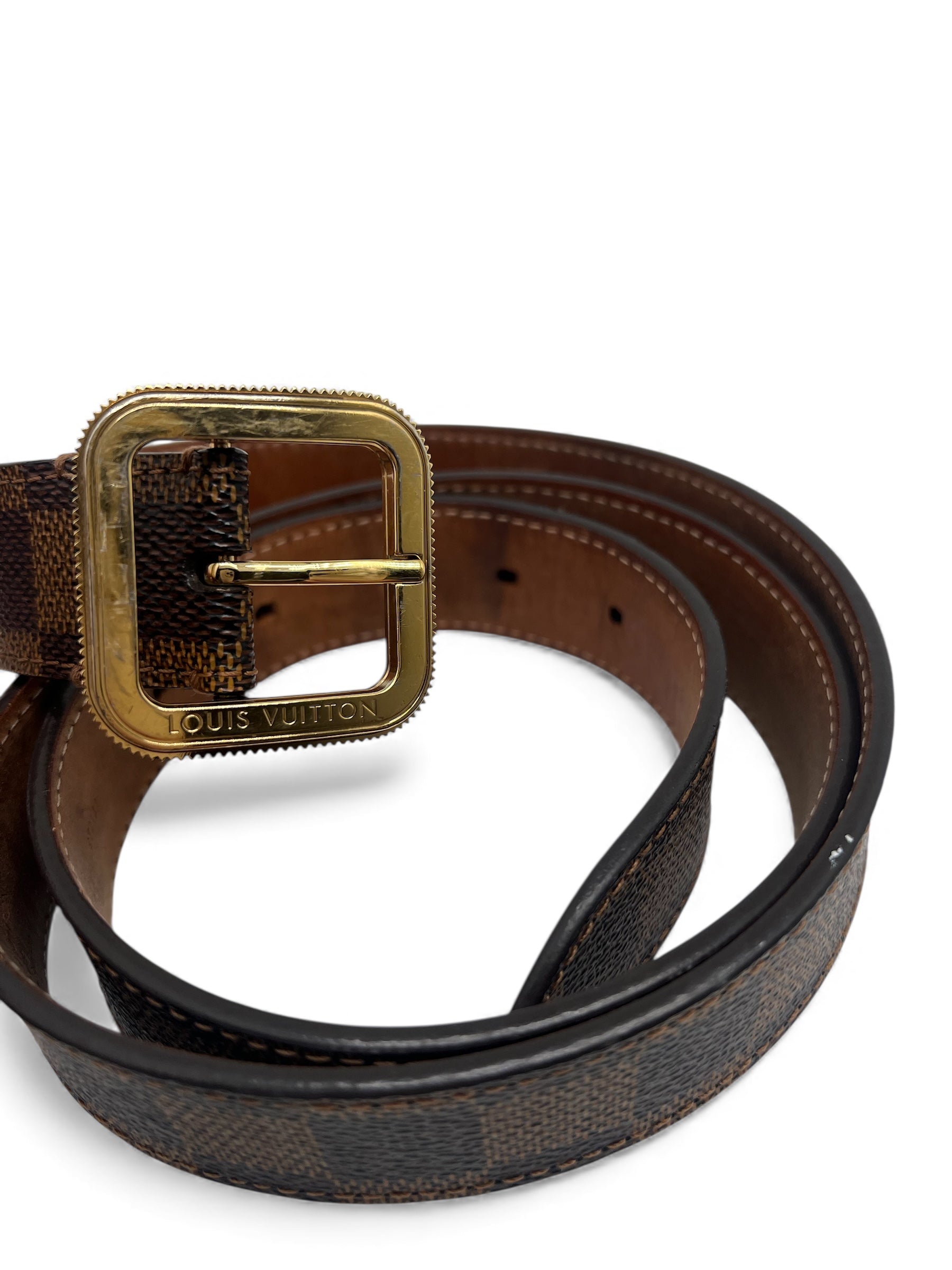 Louis Vuitton - Ceinture en cuir marron T90