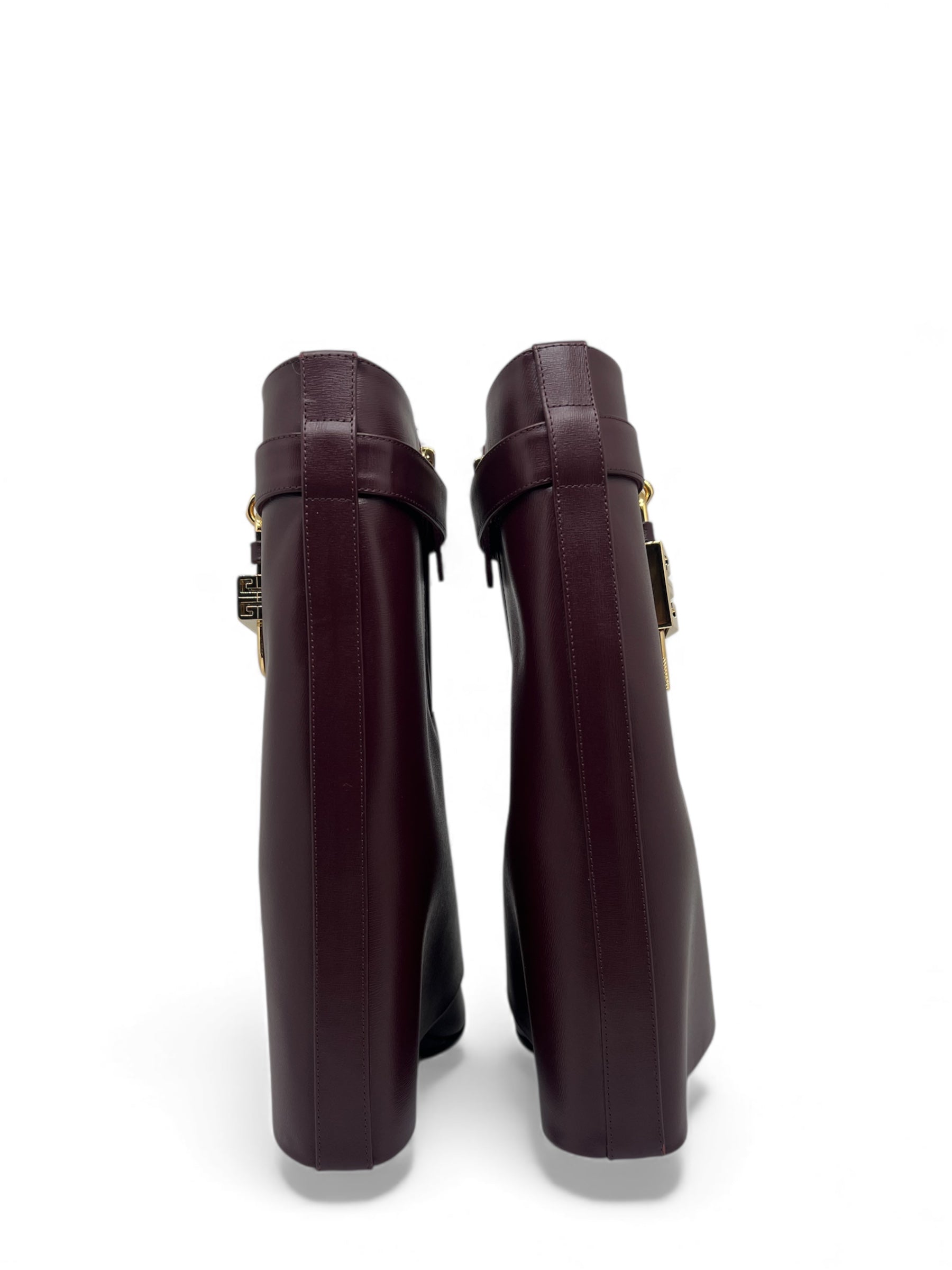 Givenchy - Boots en cuir Shark Bordeaux T40