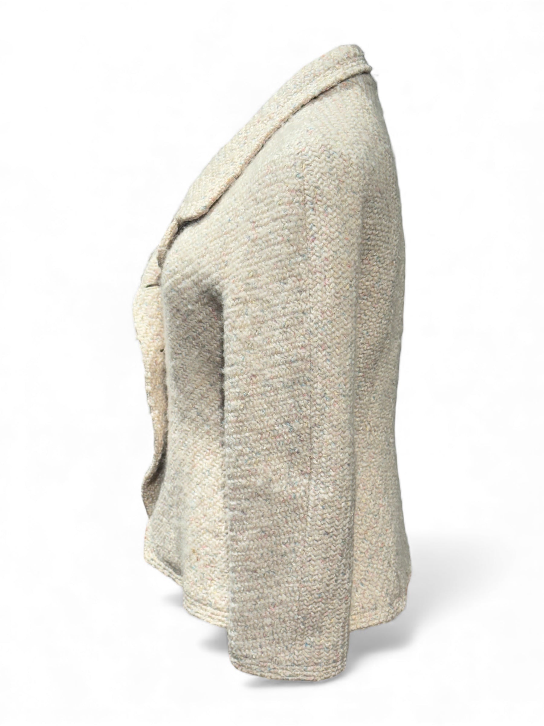 Chanel - Veste en tweed beige T36