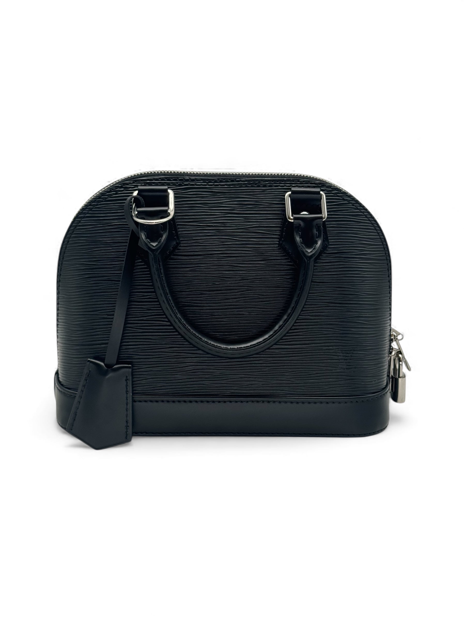 Louis Vuitton - Sac alma BB cuir épi noir avec 2 bandoulière