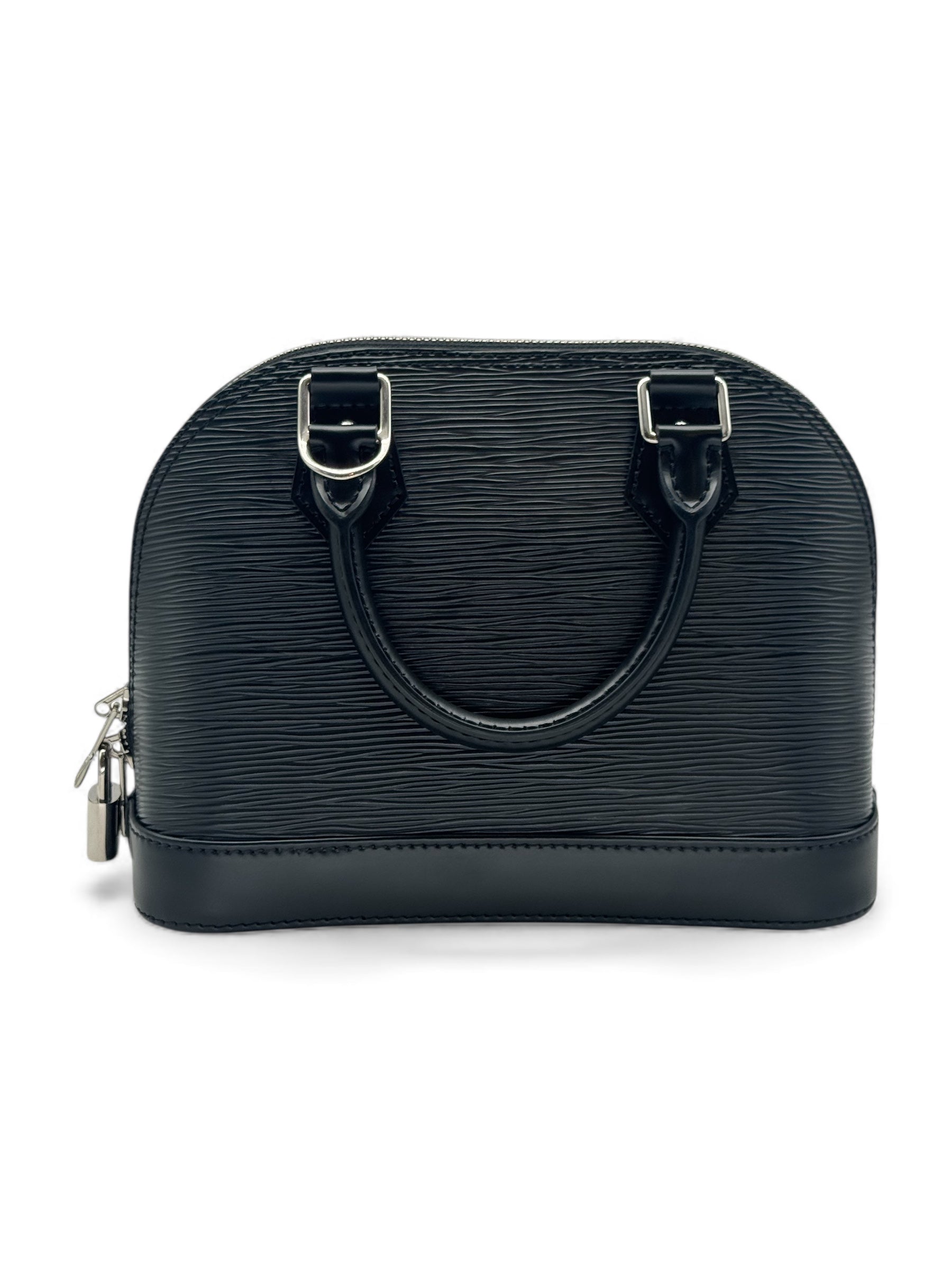 Louis Vuitton - Alma BB Tasche aus schwarzem Epi-Leder mit 2 Schulterriemen