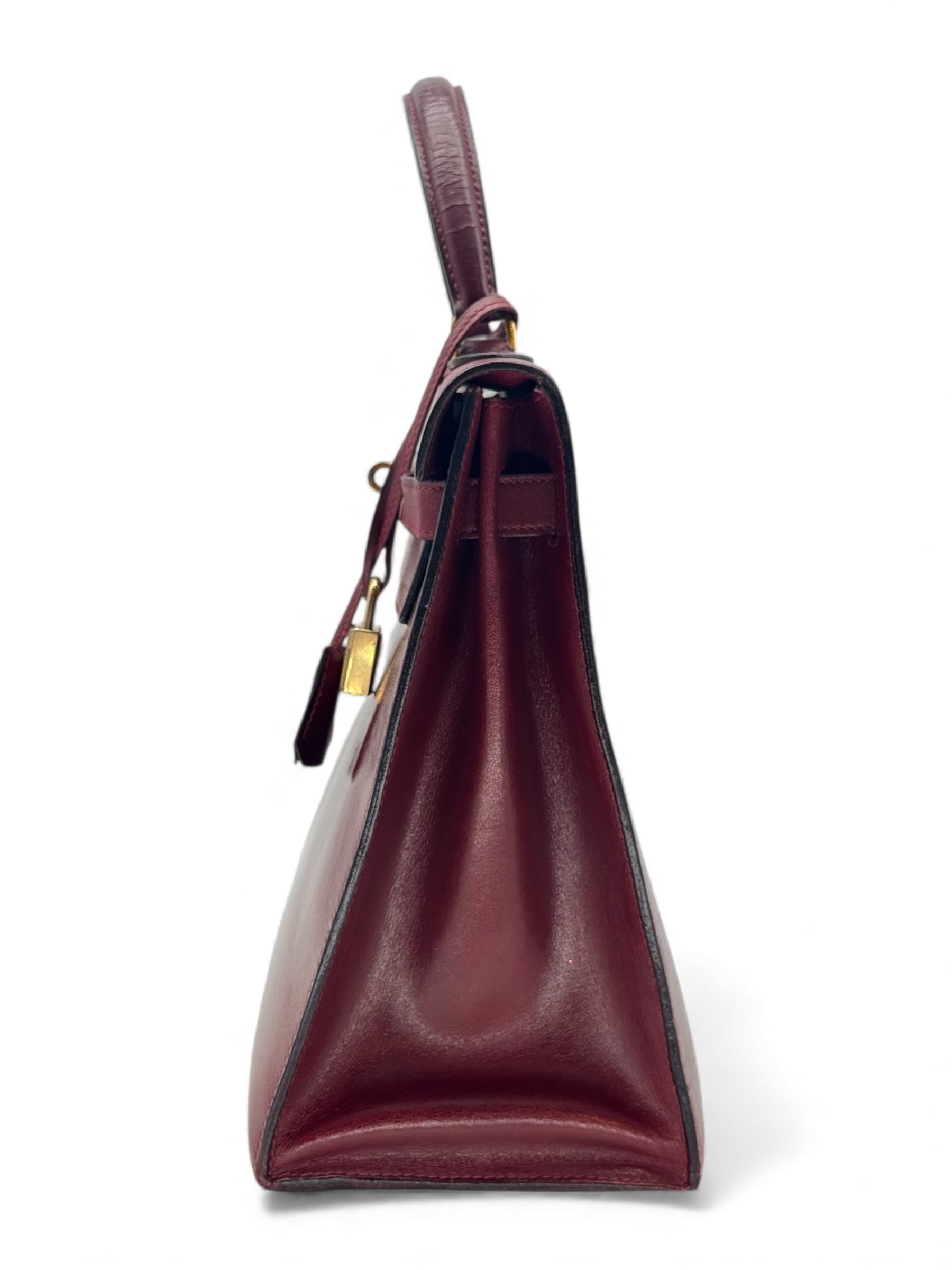 Hermès - Sac Kelly 32 box Bordeaux