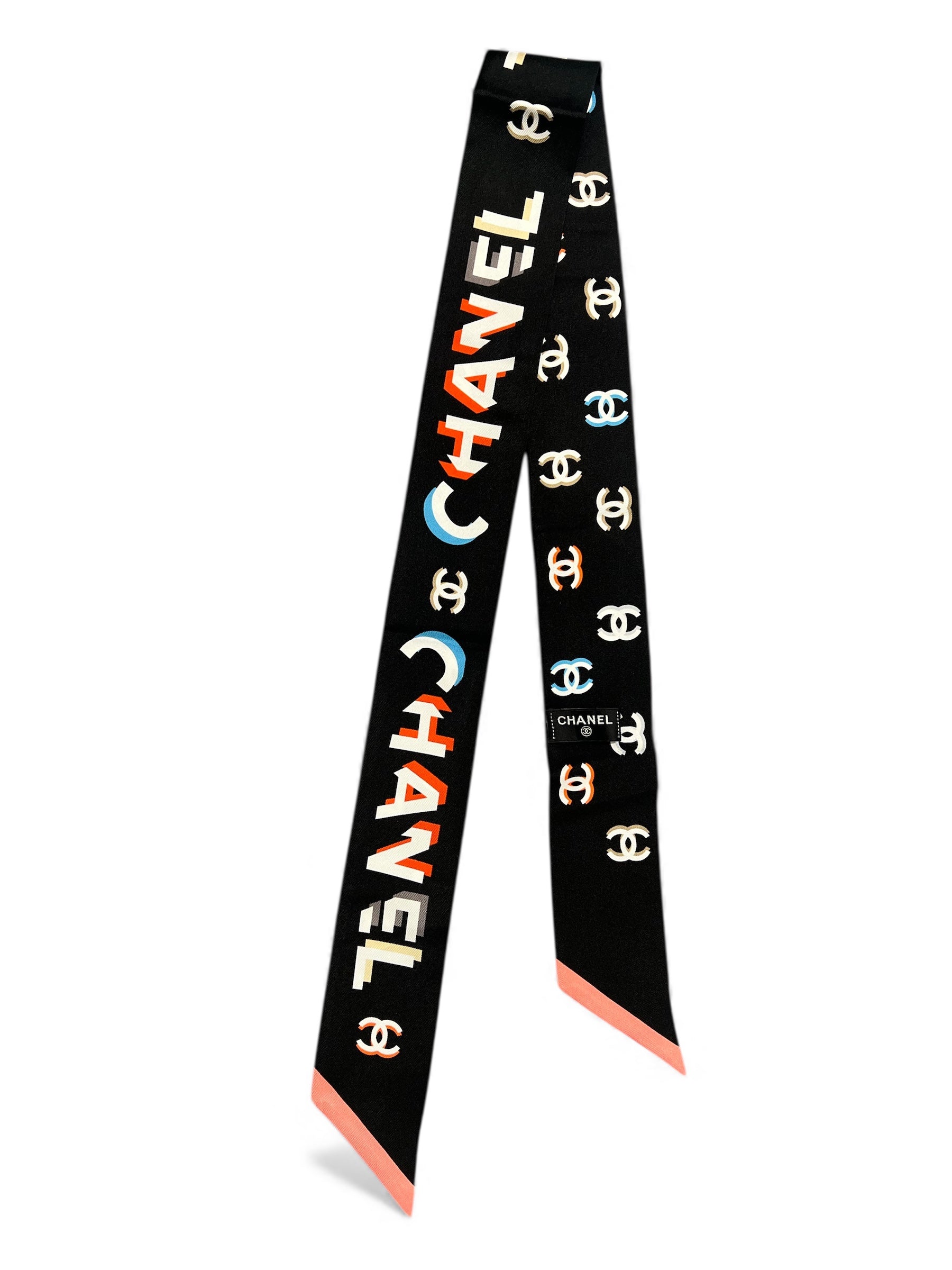 Chanel - Fascia Slim nera/rosa
