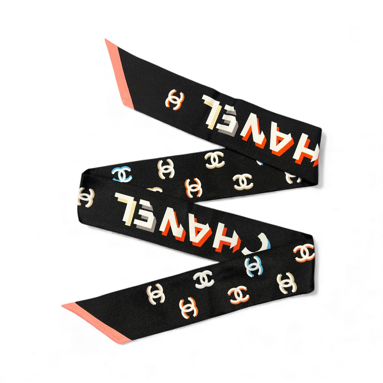Chanel - Fascia Slim nera/rosa