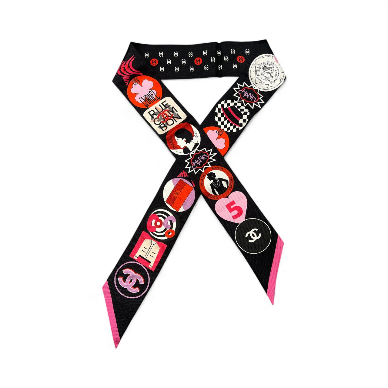Chanel - Slim Bandeau Noir/Rose