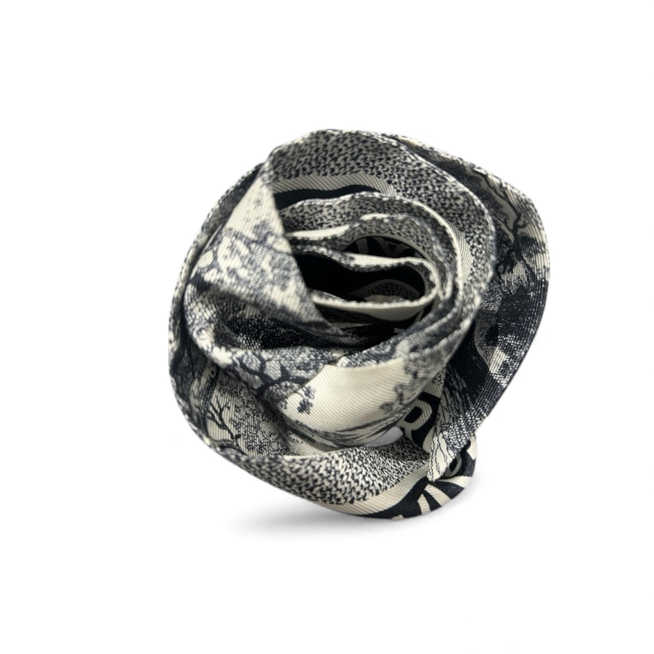 Christian Dior - Écharpe en soie Mitzah bleu T.S