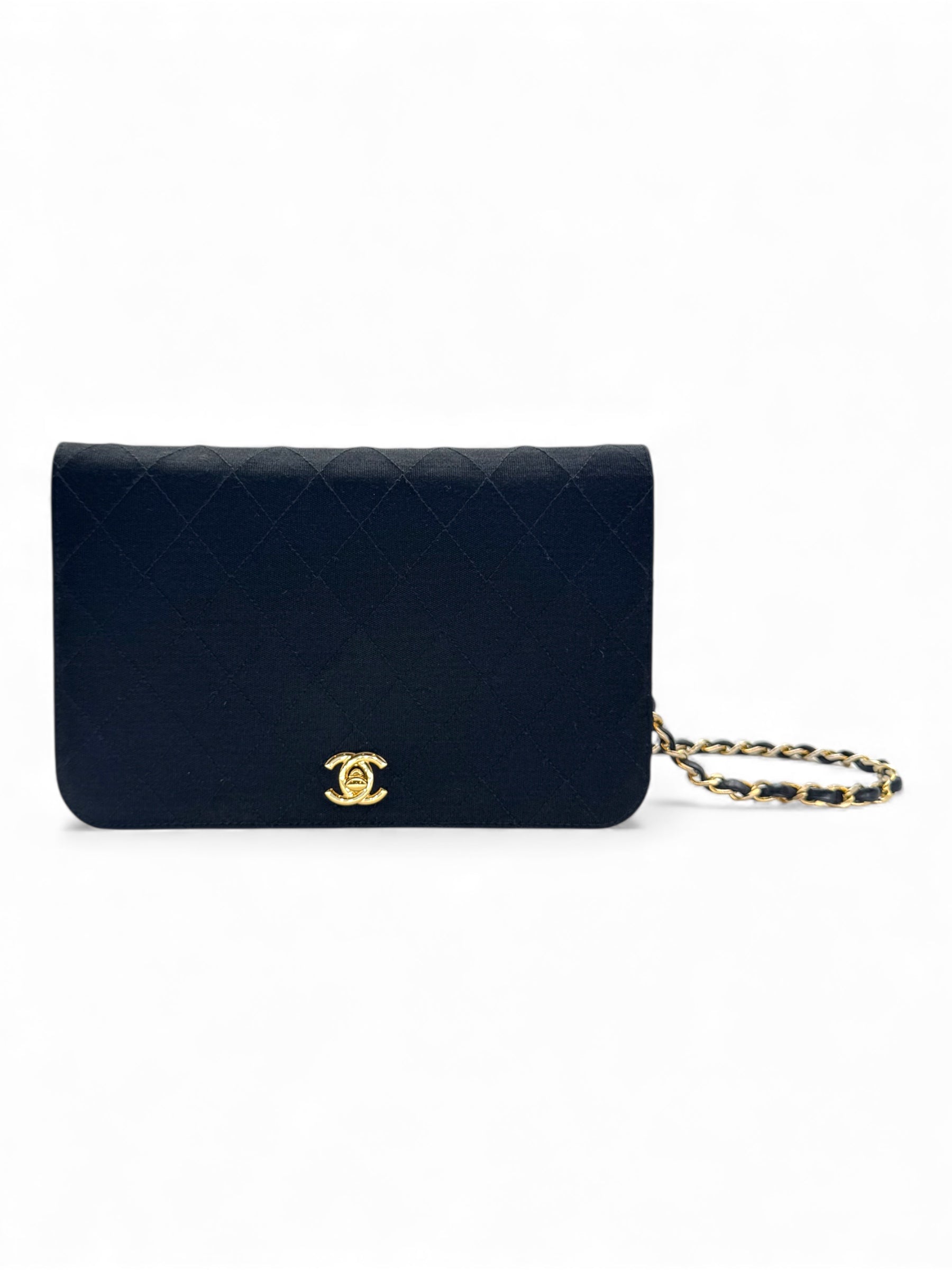 Chanel - Sac à porté épaule en cuir d’agneau et jersey