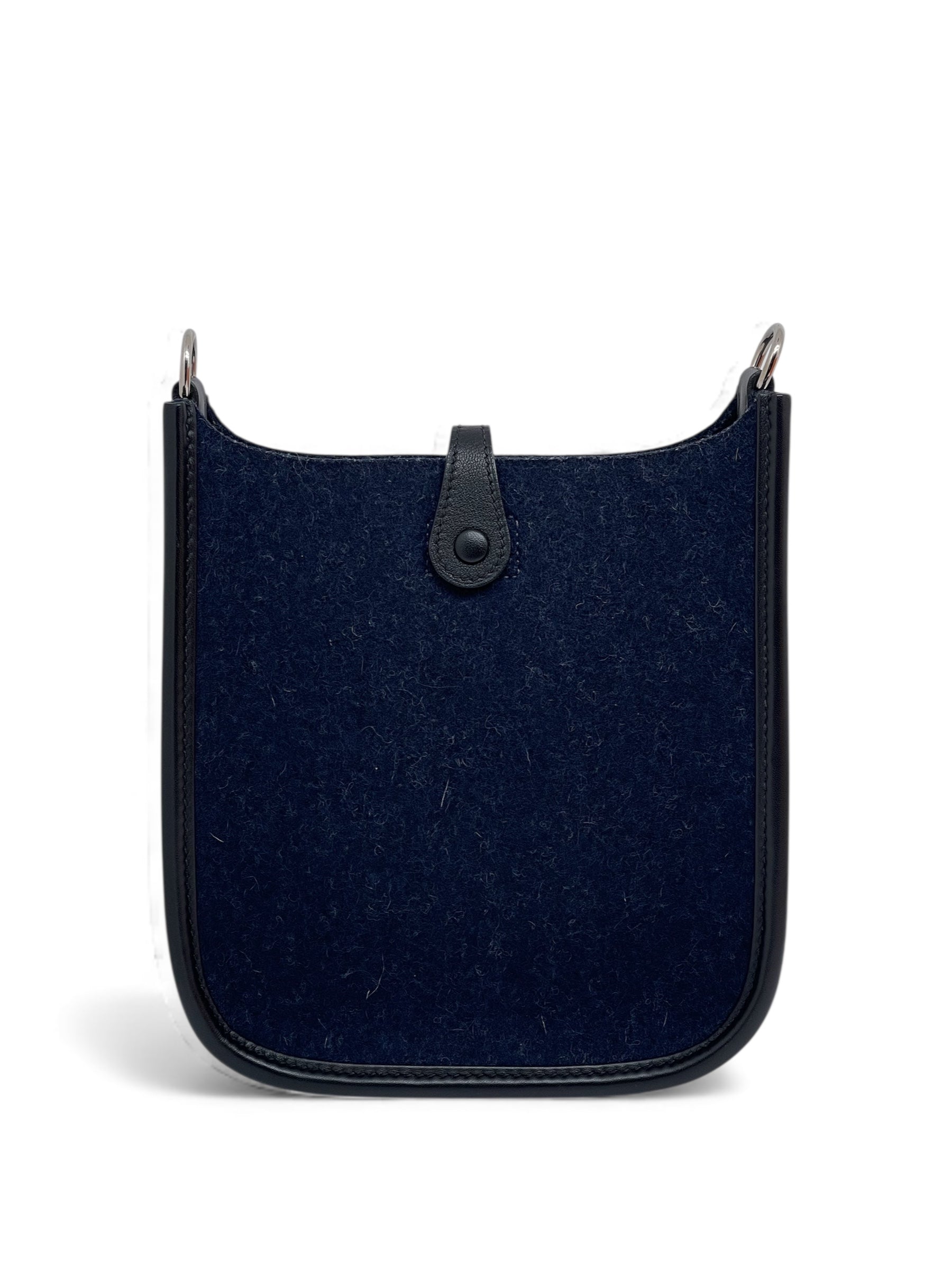 Hermès - Sac mini Evelyne 16 en laine bleu