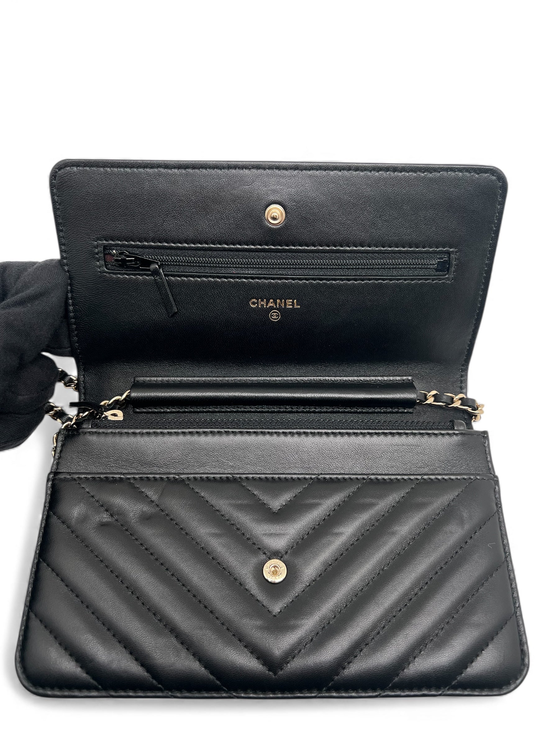 Chanel - Sac Wallet en chain chevron