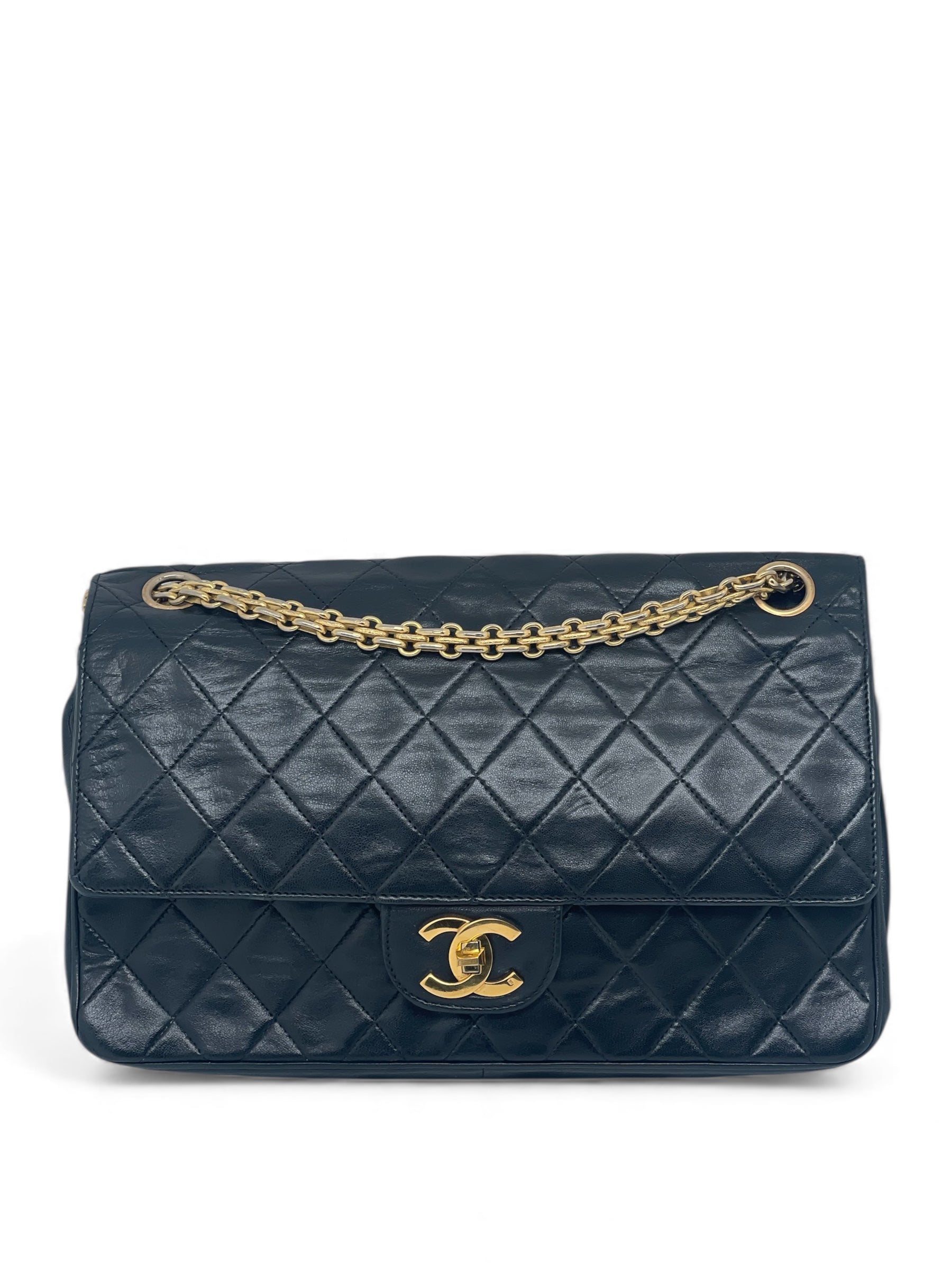 Chanel - Sac Timeless Double Flap Chaîne grain de riz