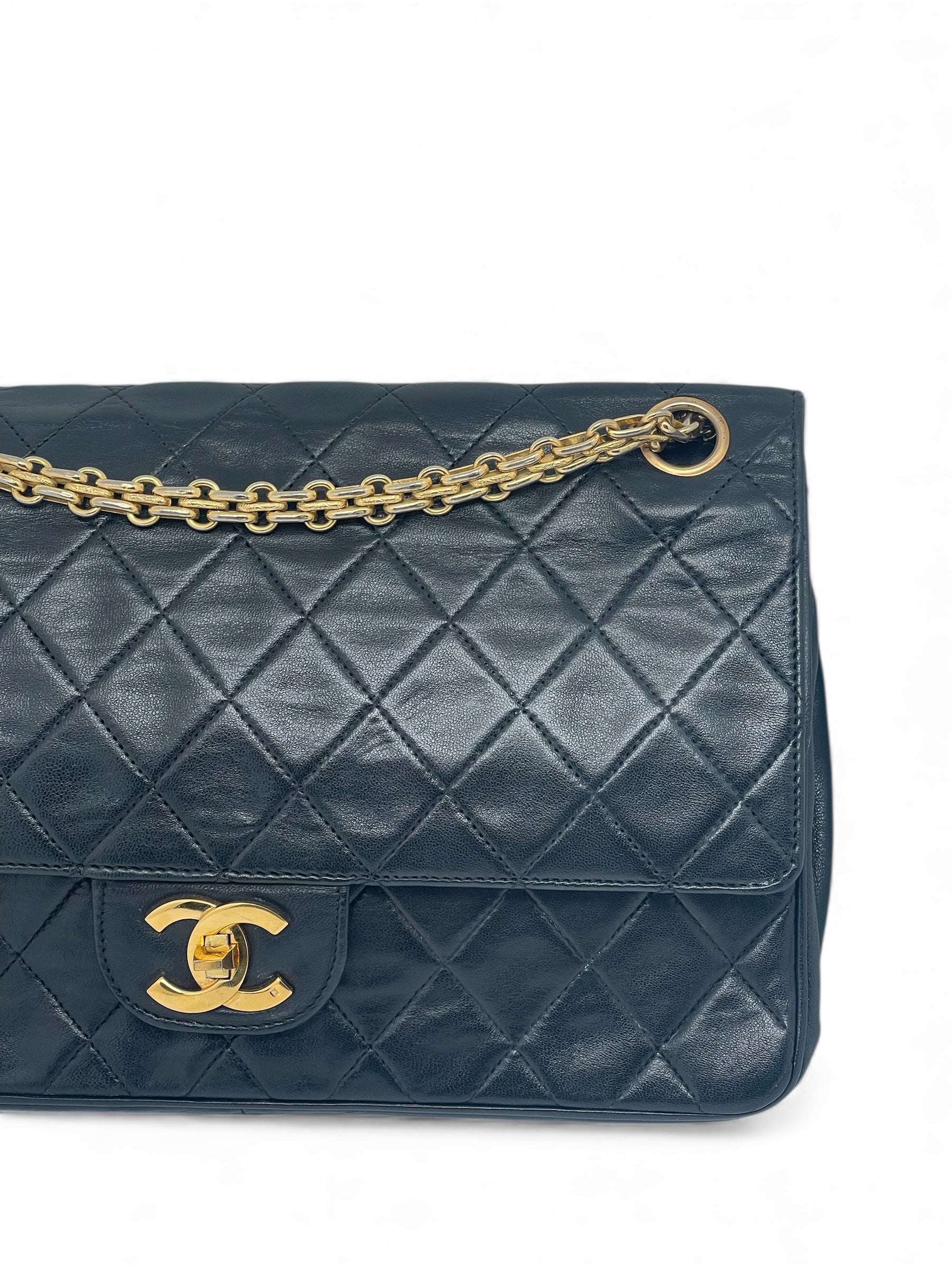 Chanel - Sac Timeless Double Flap Chaîne grain de riz
