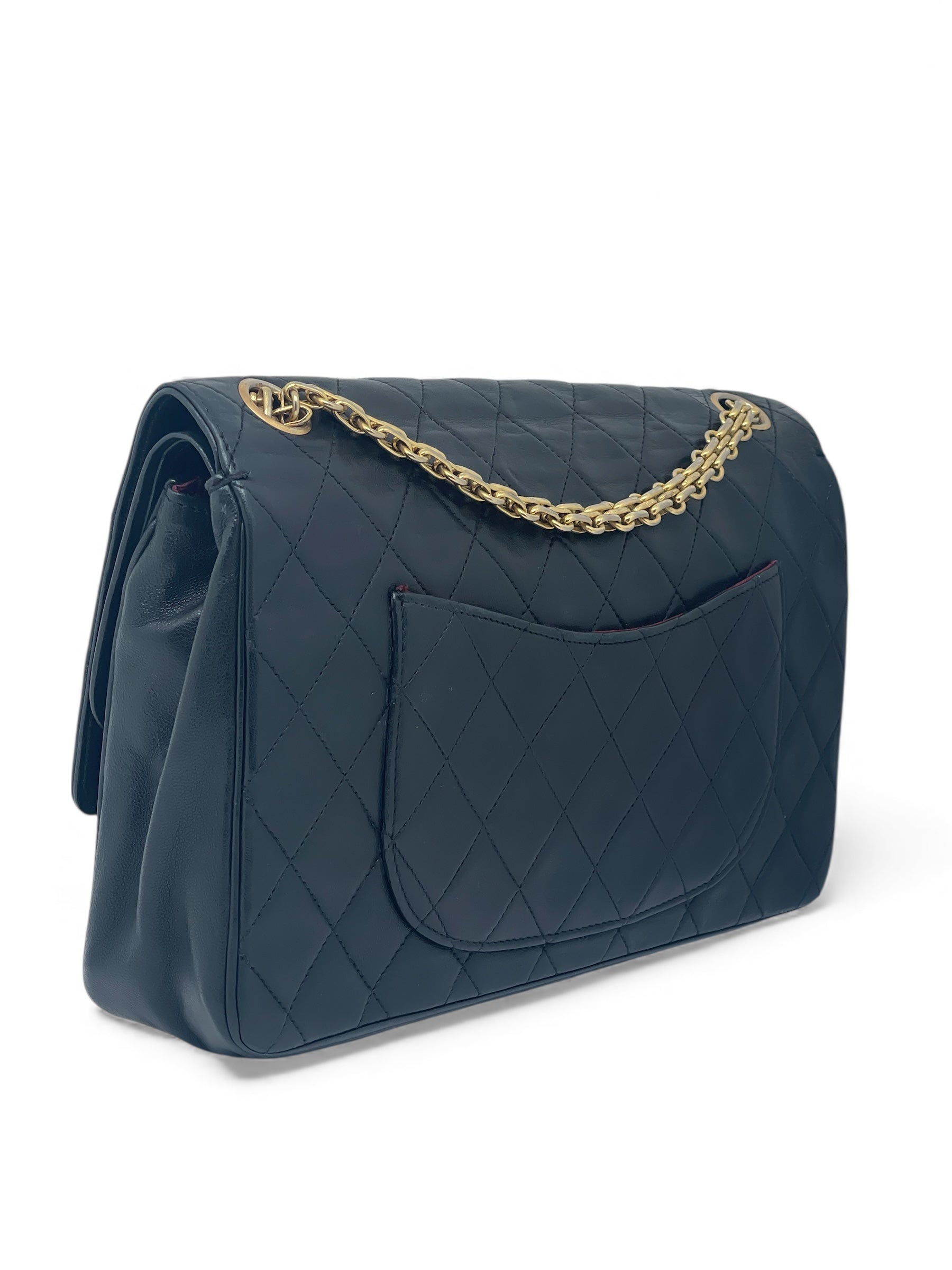 Chanel - Sac Timeless Double Flap Chaîne grain de riz