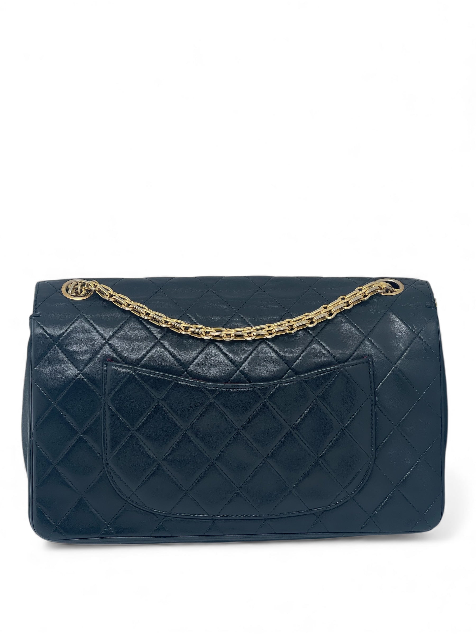 Chanel - Sac Timeless Double Flap Chaîne grain de riz