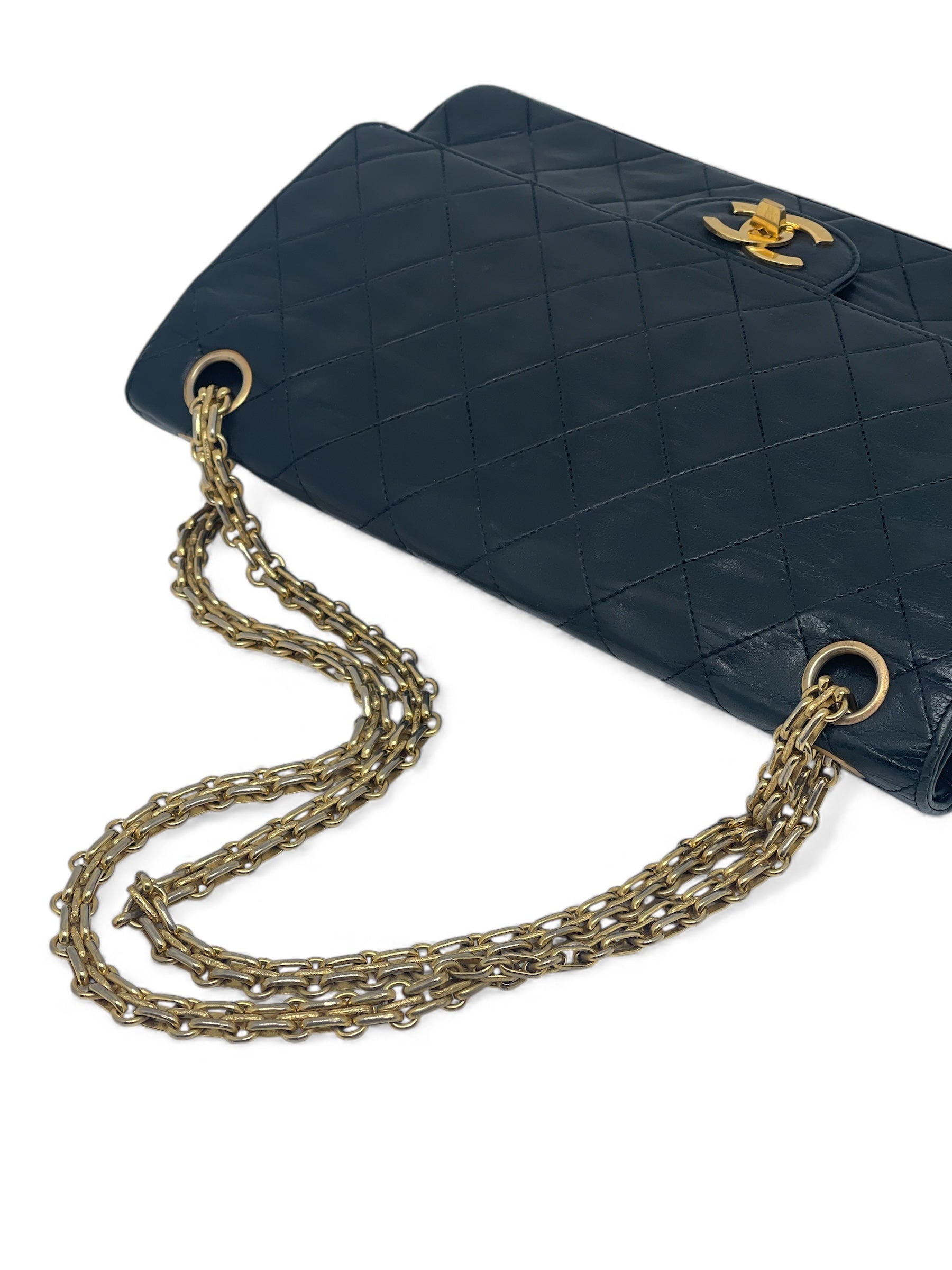 Chanel - Sac Timeless Double Flap Chaîne grain de riz