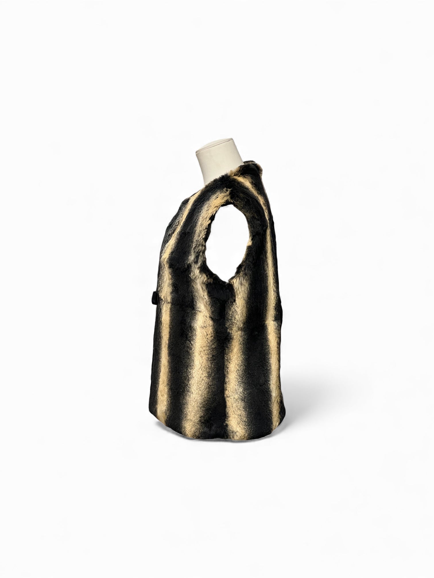 Yves Salomon - Veste fourrure lapin sans manches T38