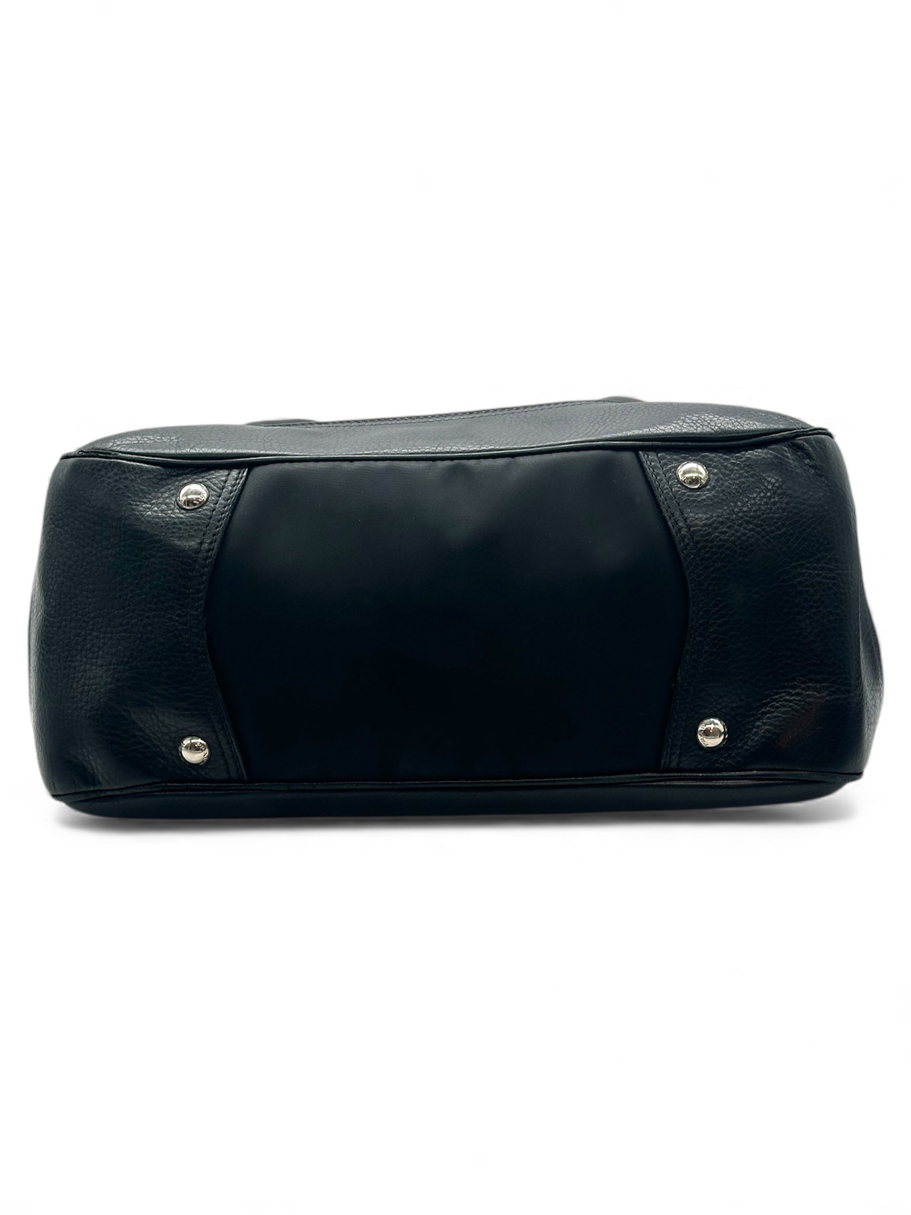 Prada - Sac à main en cuir et nylon