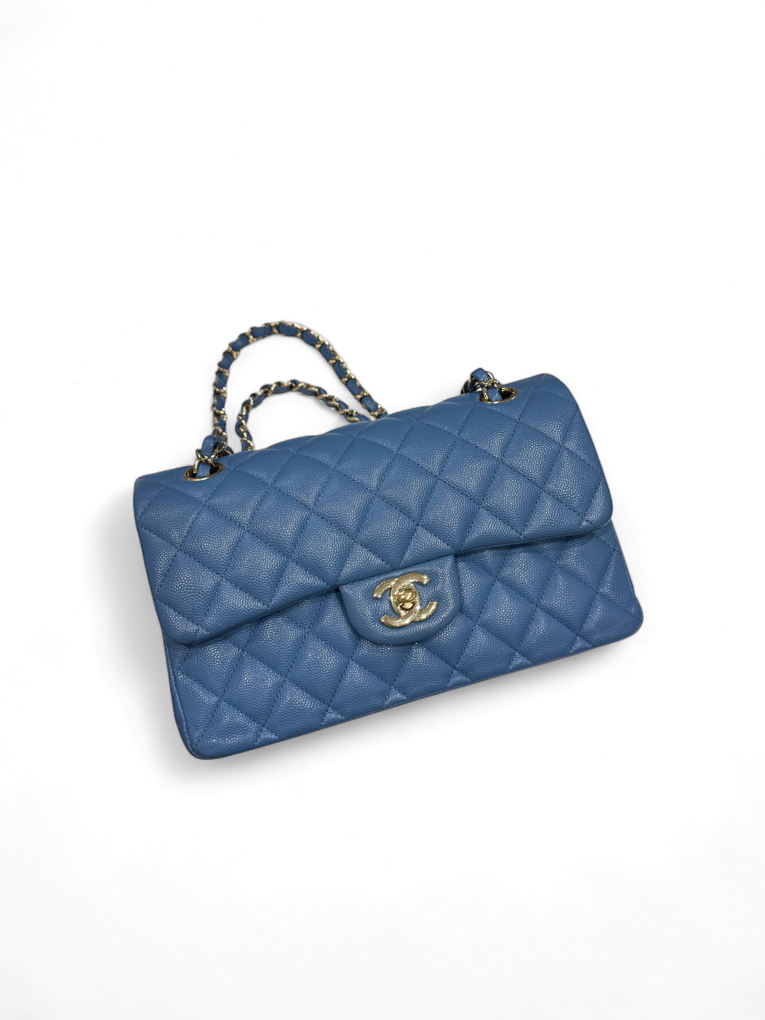 Chanel - Sac timeless small classique 23 bleu