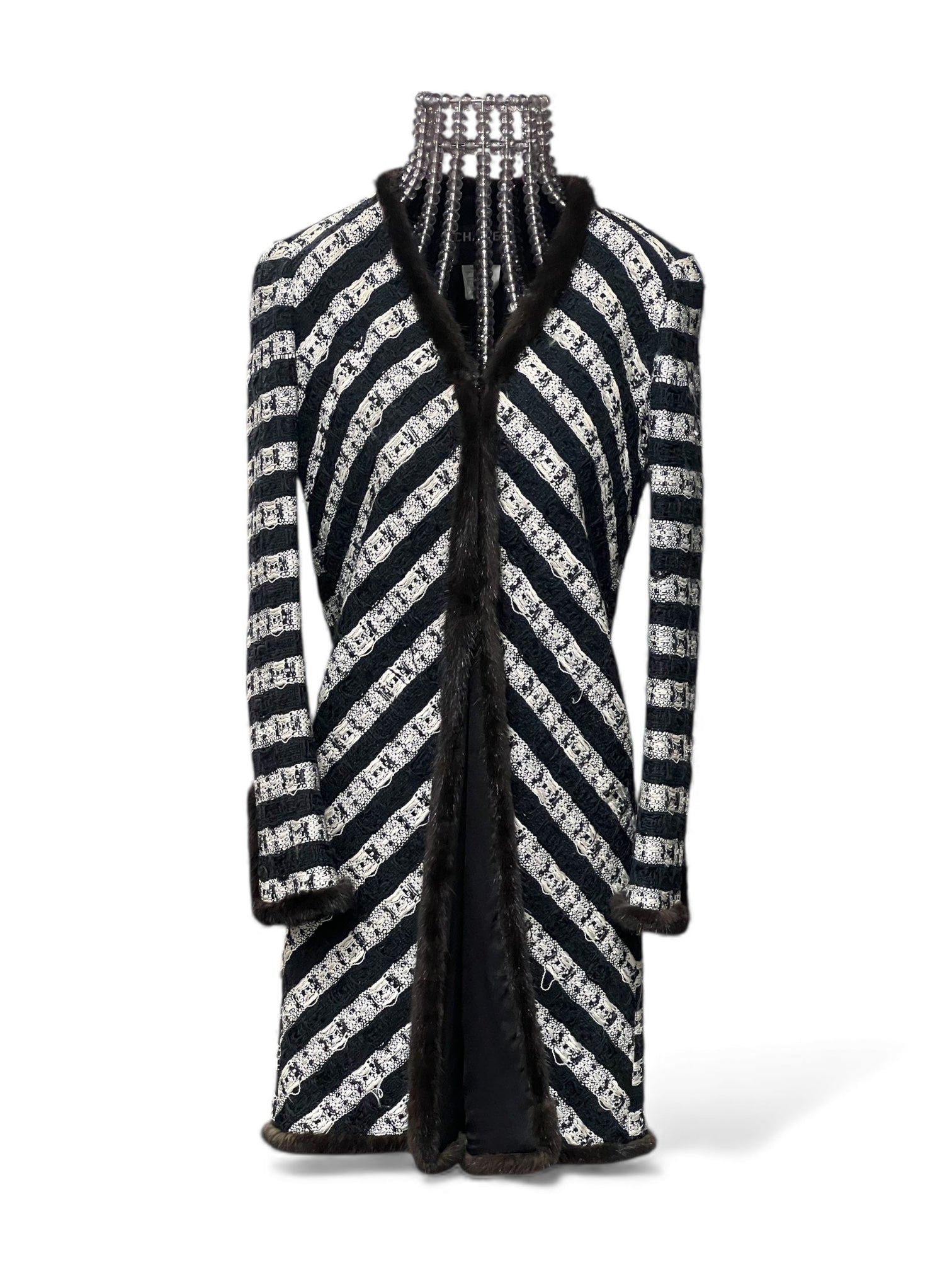 Chanel - Manteau midi avec la doublure T.40