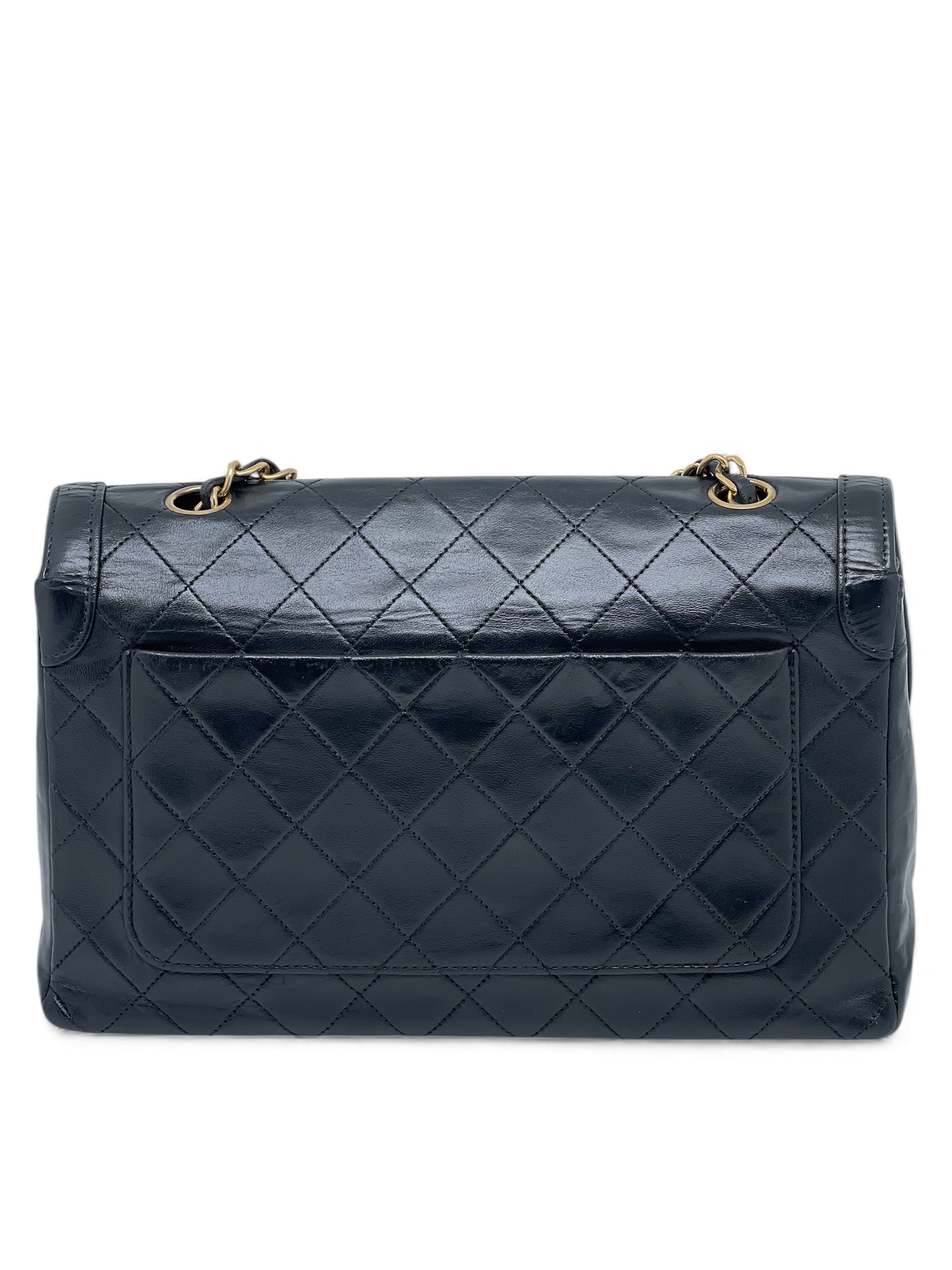 Chanel - Sac Diana en cuir noir