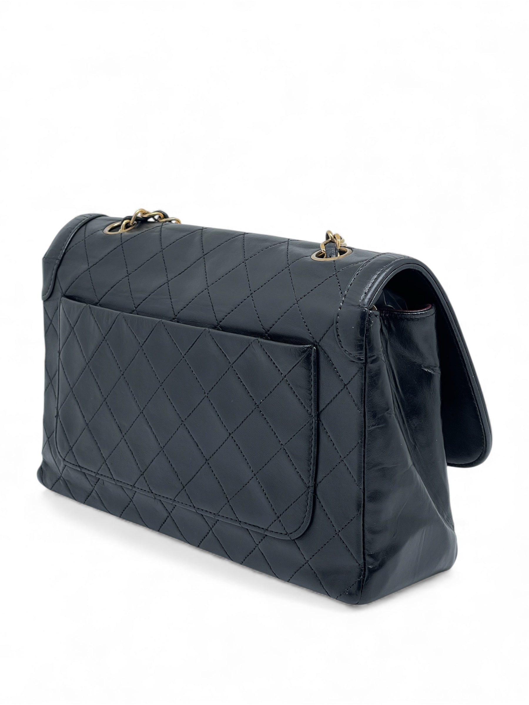 Chanel - Sac Diana en cuir noir