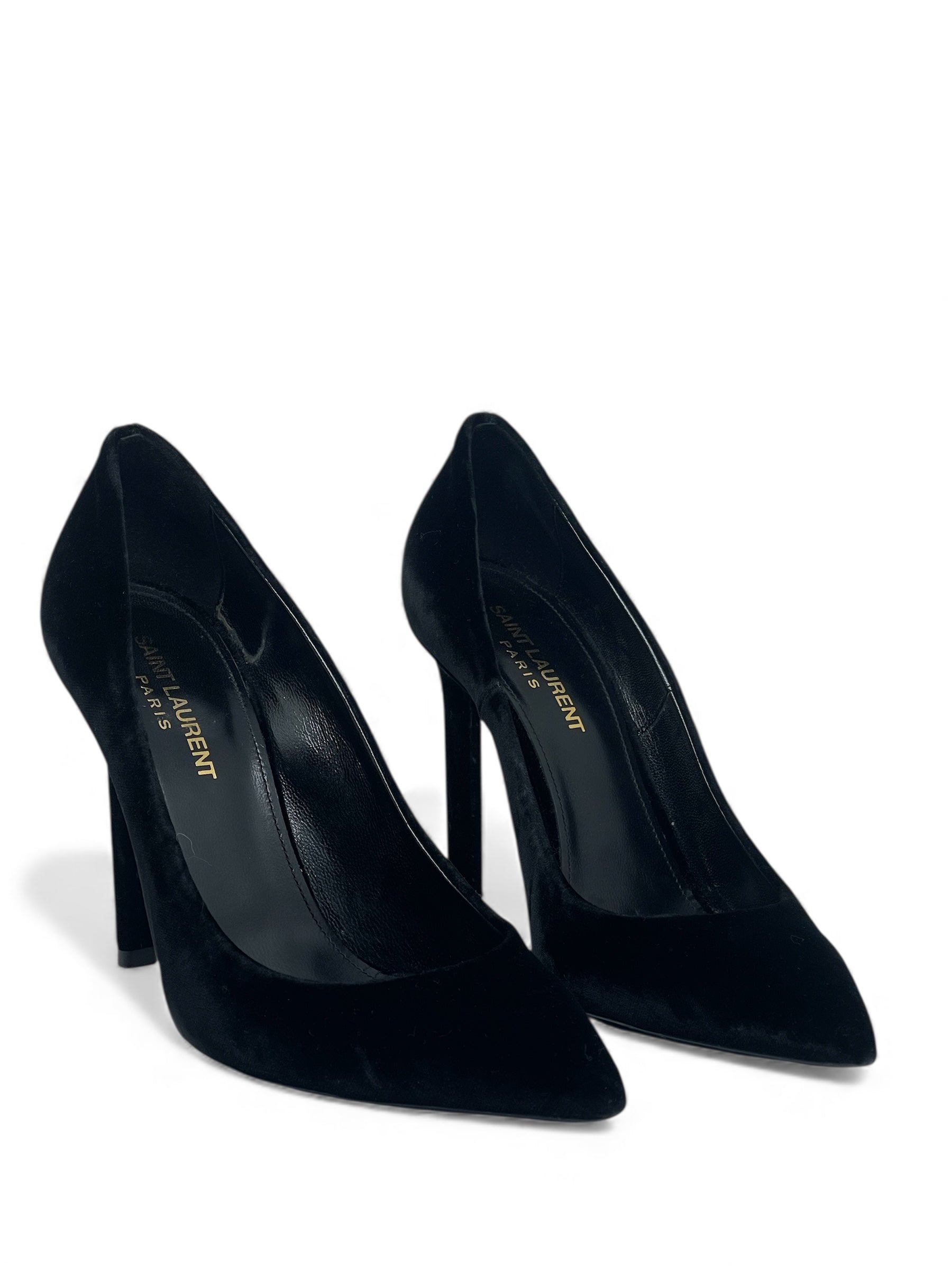 Saint Laurent - Escarpins en velours T37