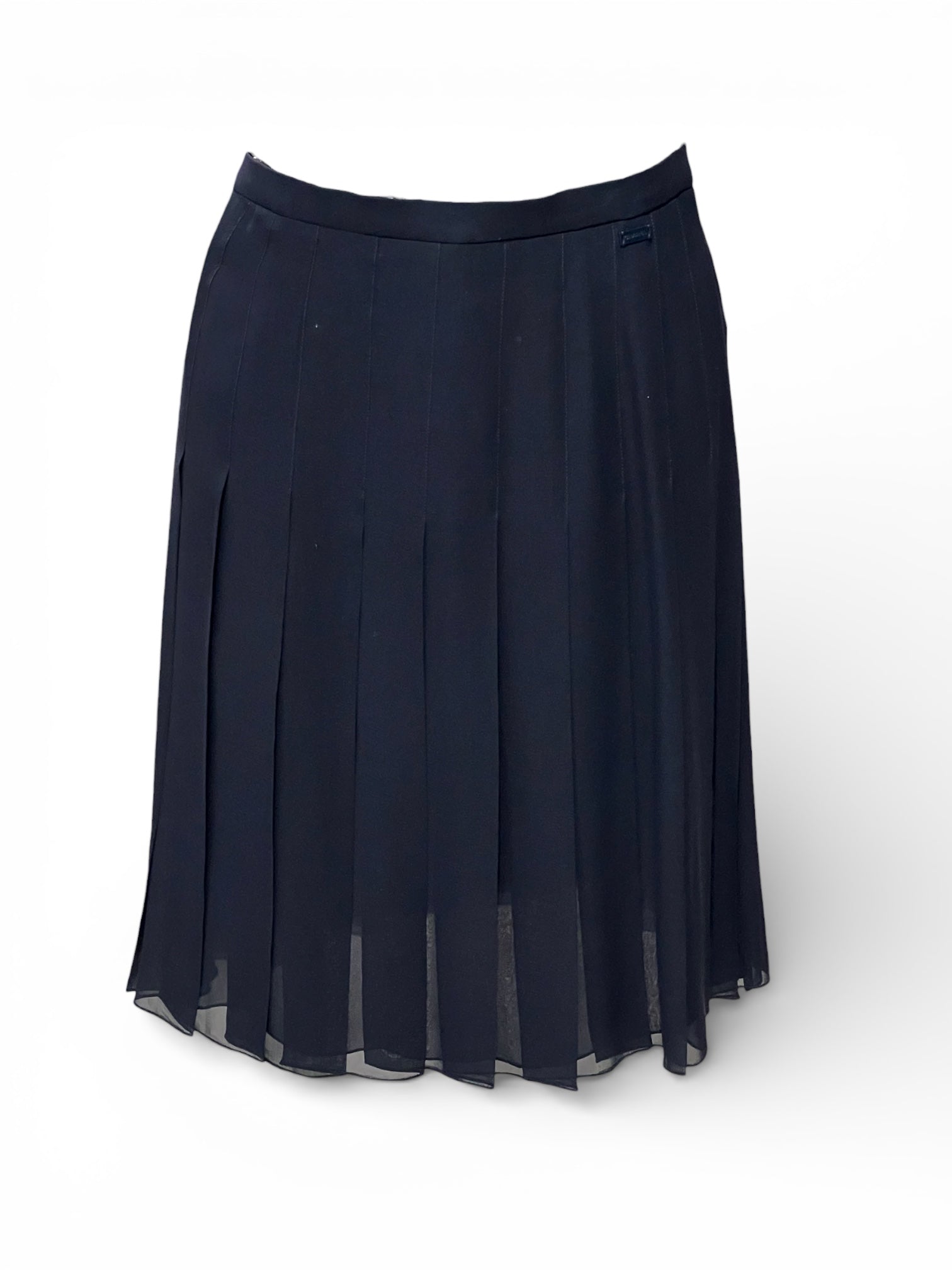 Chanel - Jupe patineuse bleu marine T42