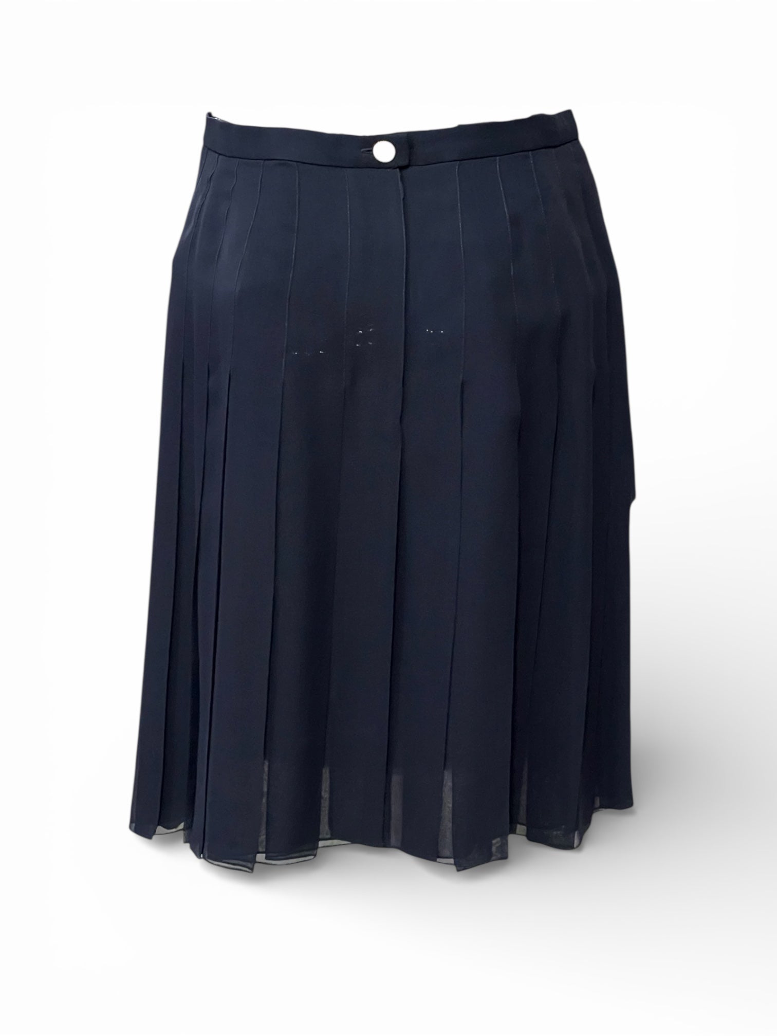 Chanel - Jupe patineuse bleu marine T42