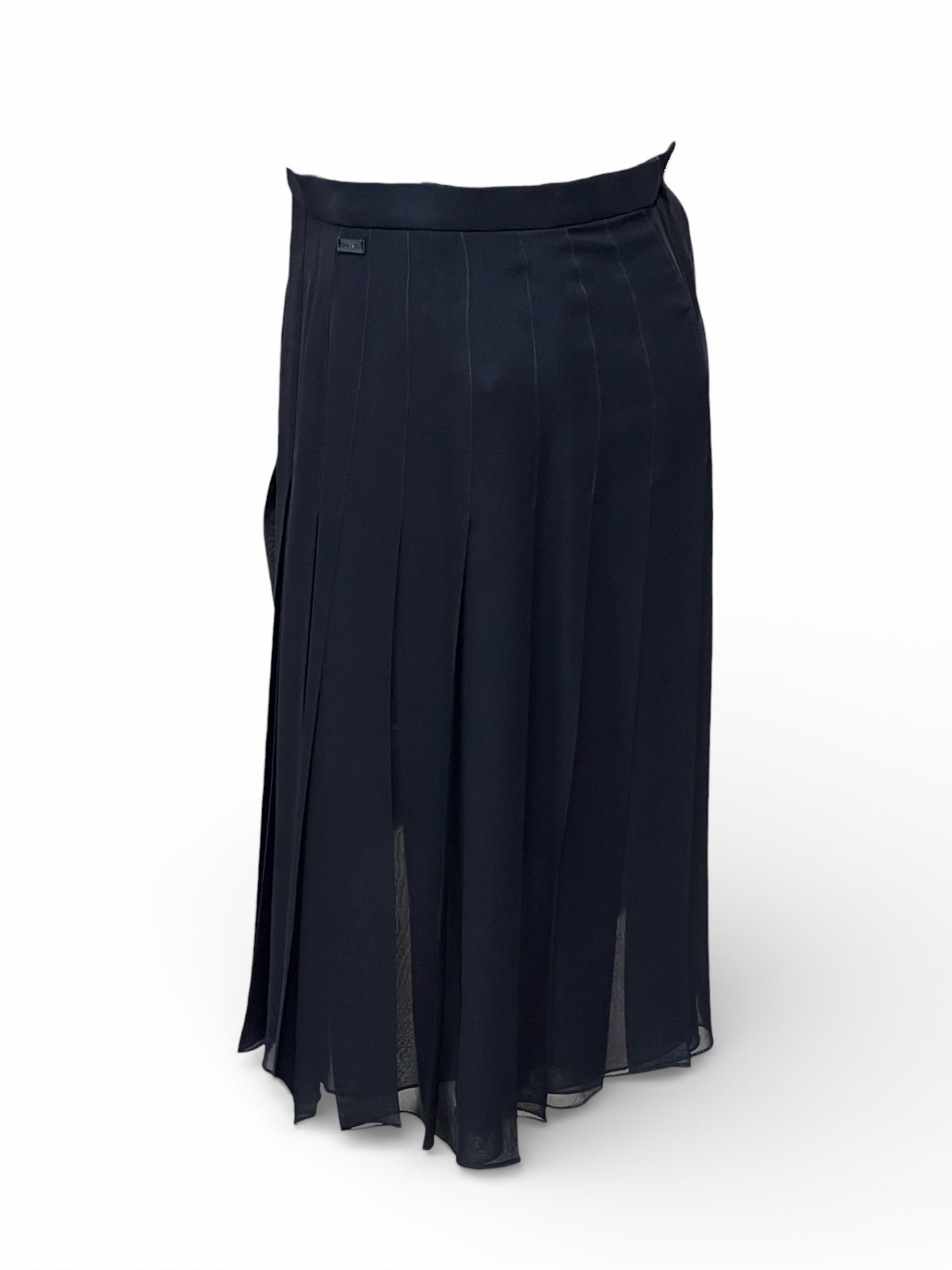 Chanel - Jupe patineuse bleu marine T42