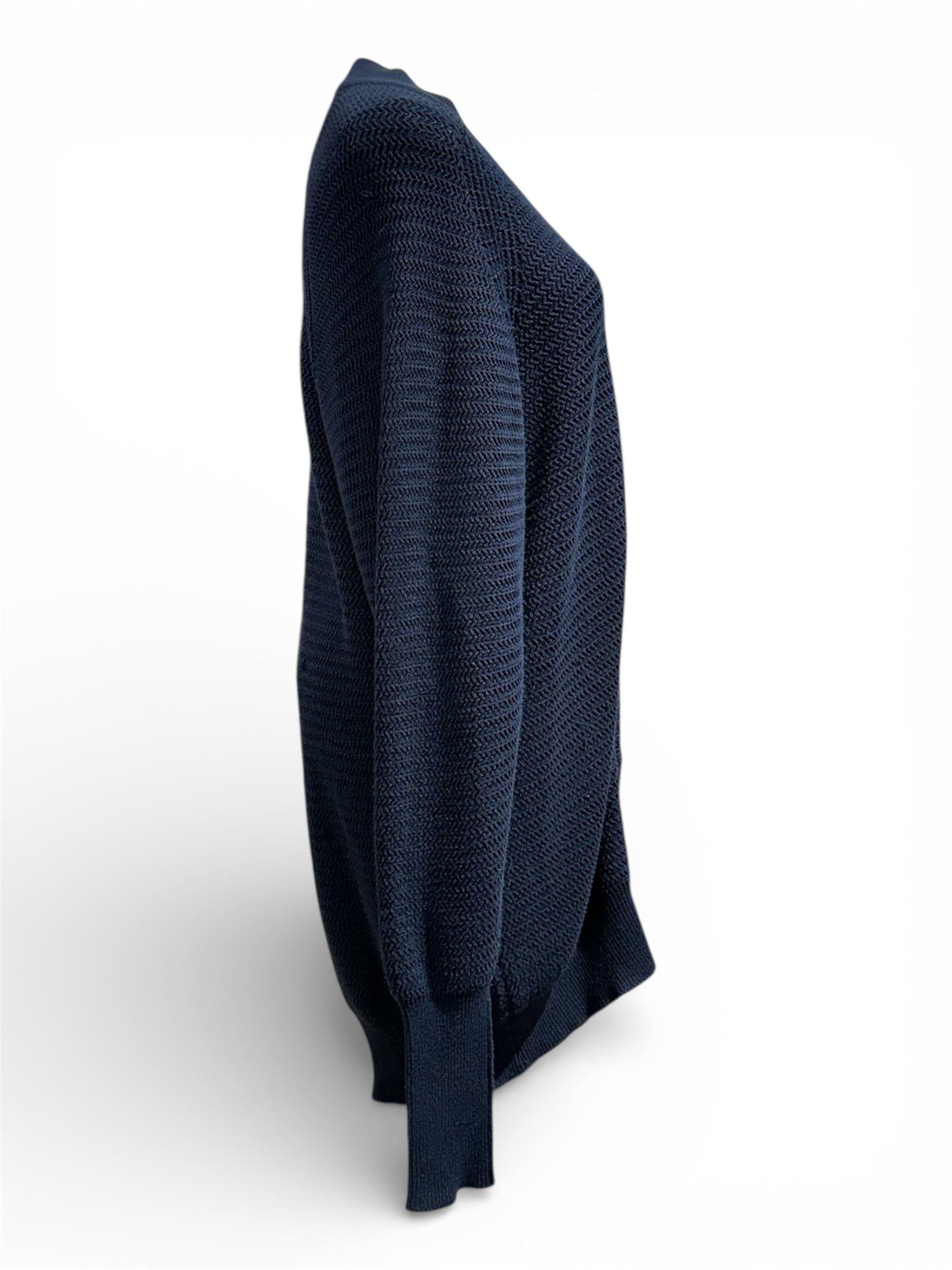 Chanel - Cardigan long bleu marine TM