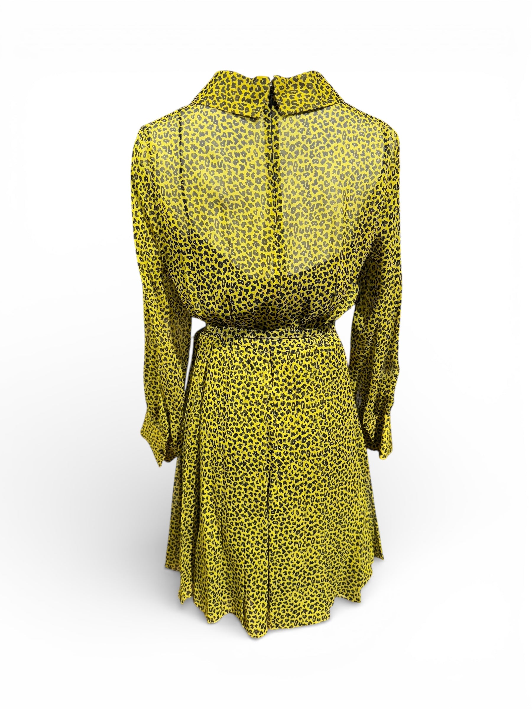 Dior - Robe en soie motifs léopard T40