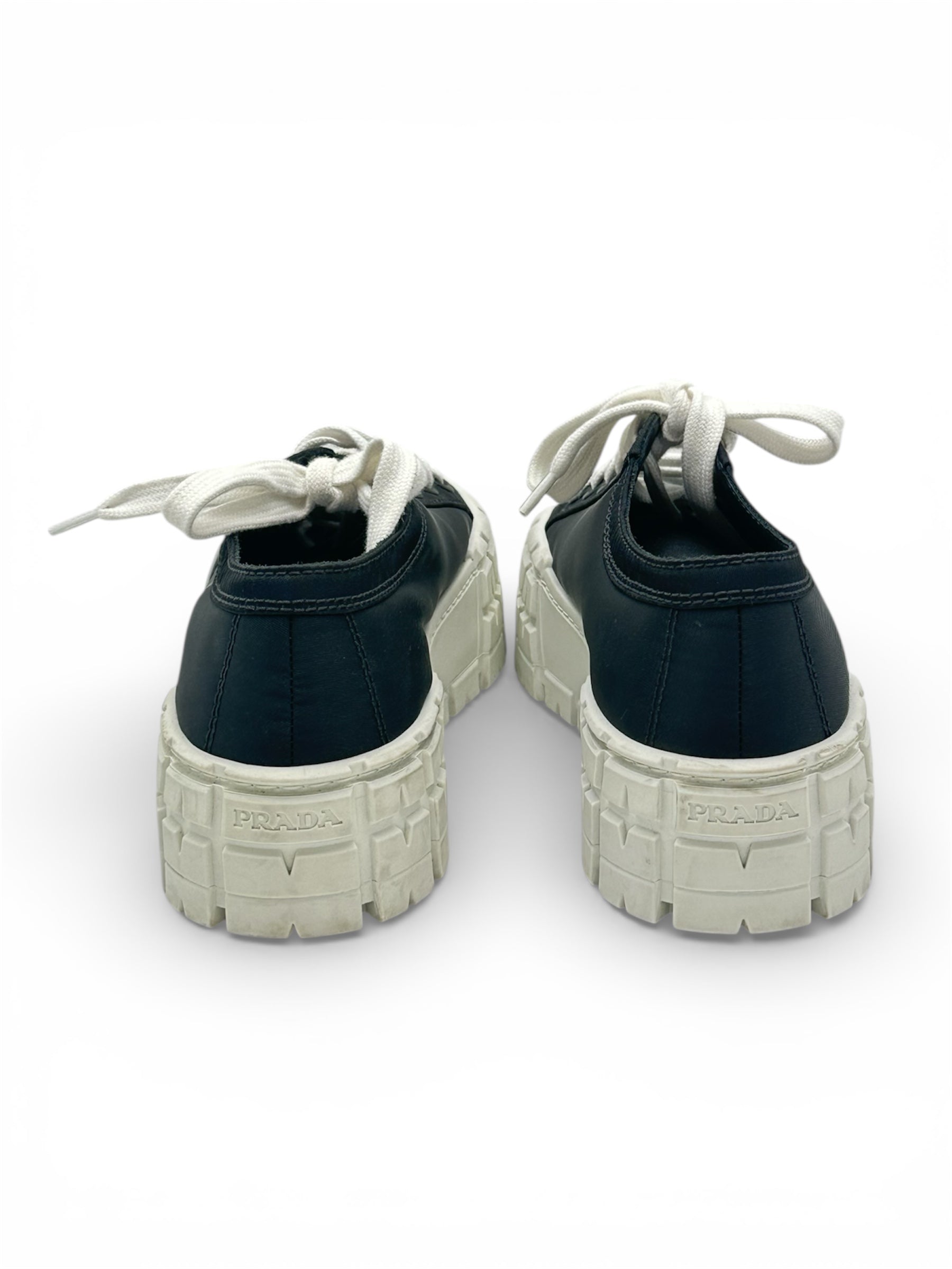 Prada - Baskets double wheel noir T35