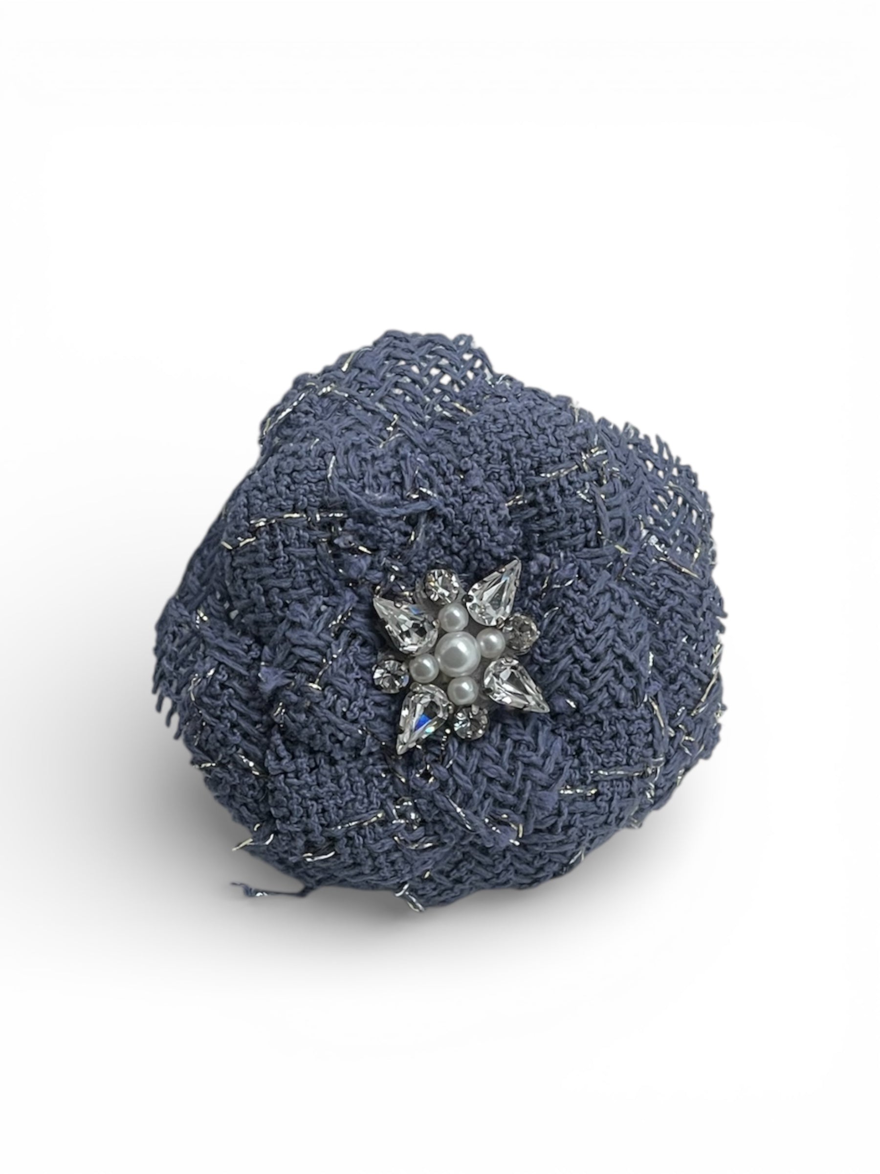 Chanel - Spilla blu in tweed