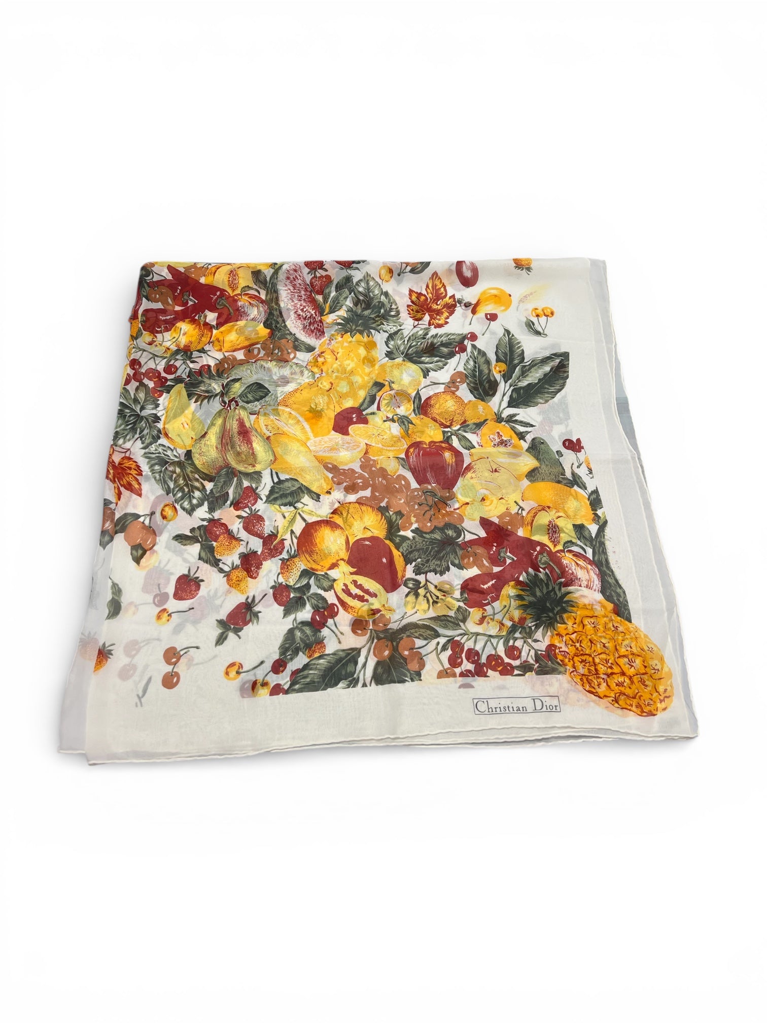 Christian Dior - Carré en soie Fruits