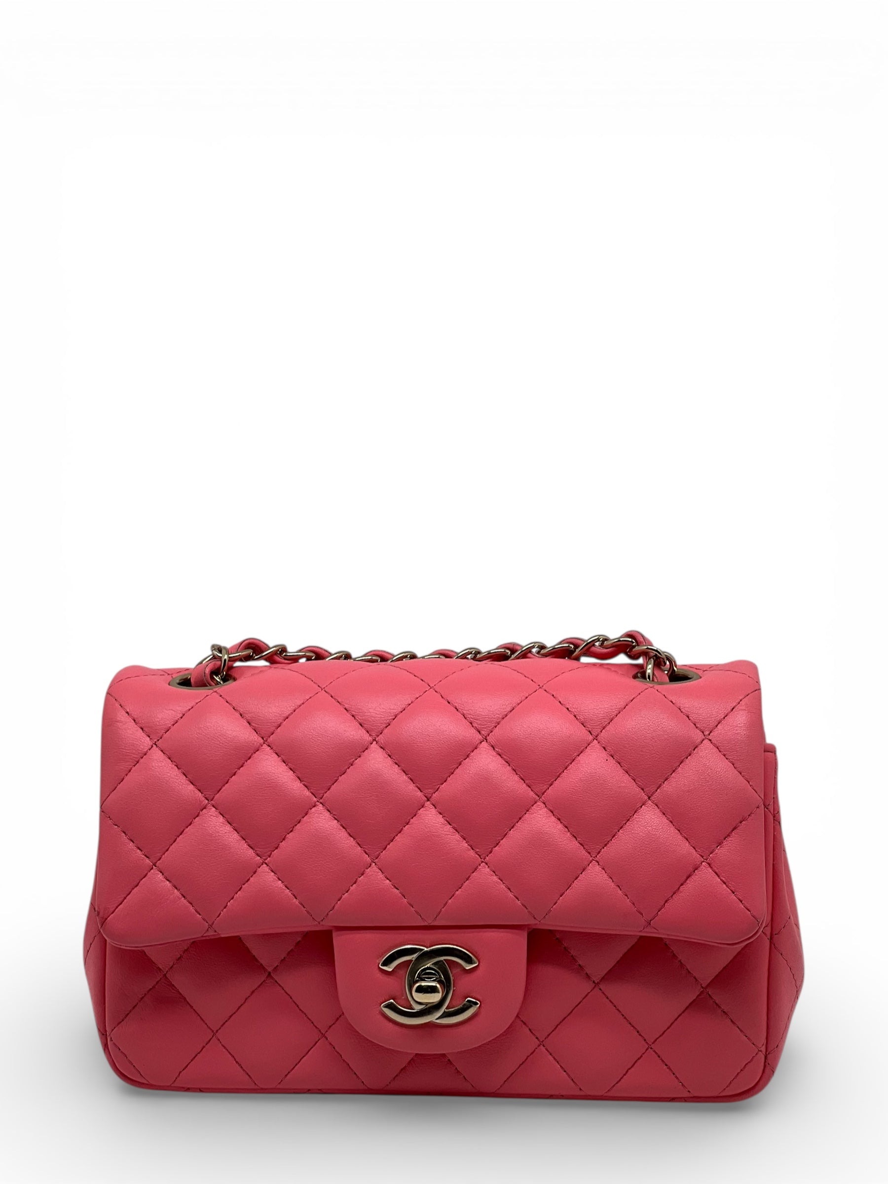 Chanel - Sac Mini rectangle Rose en cuir