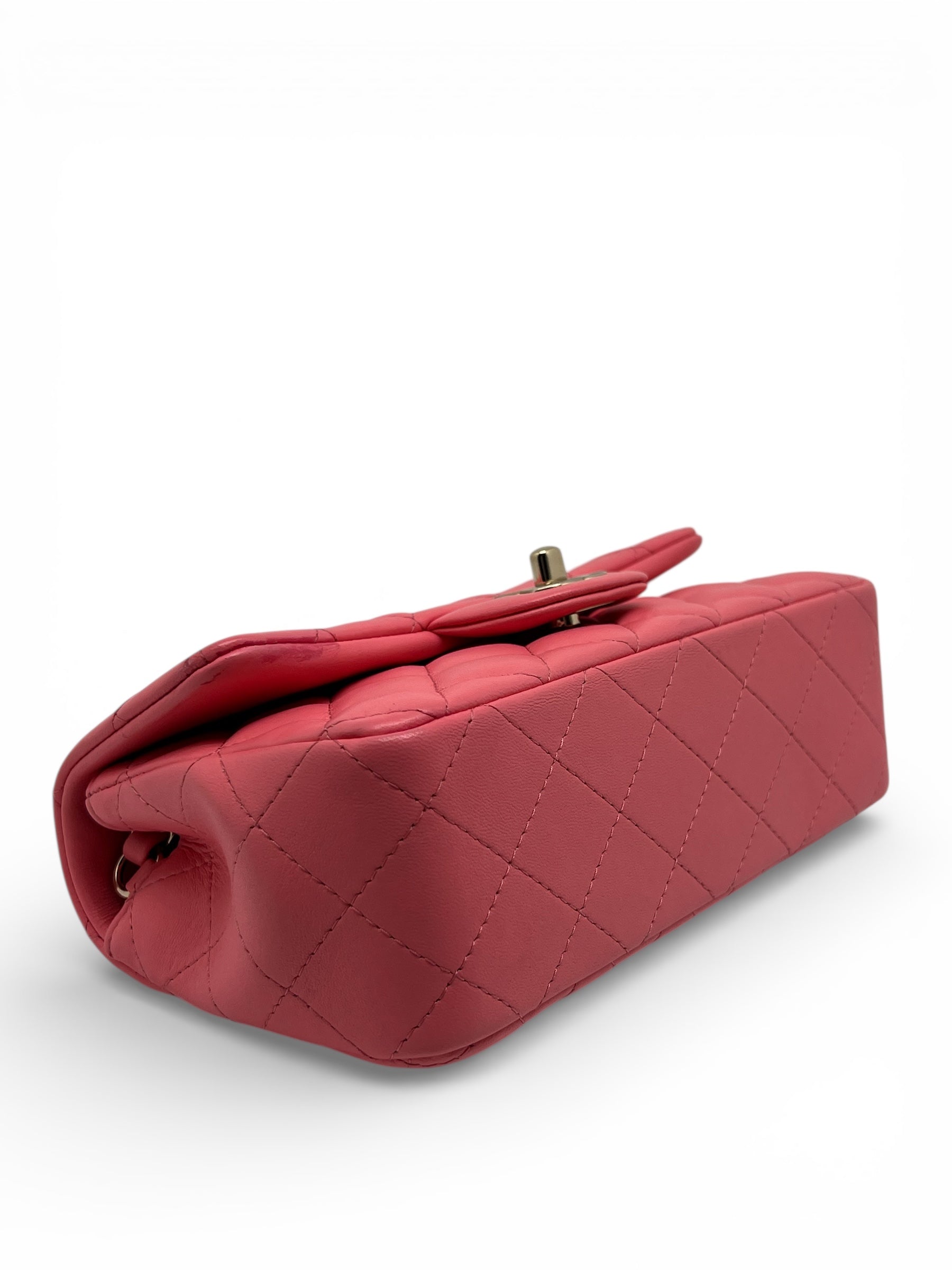 Chanel - Sac Mini rectangle Rose en cuir