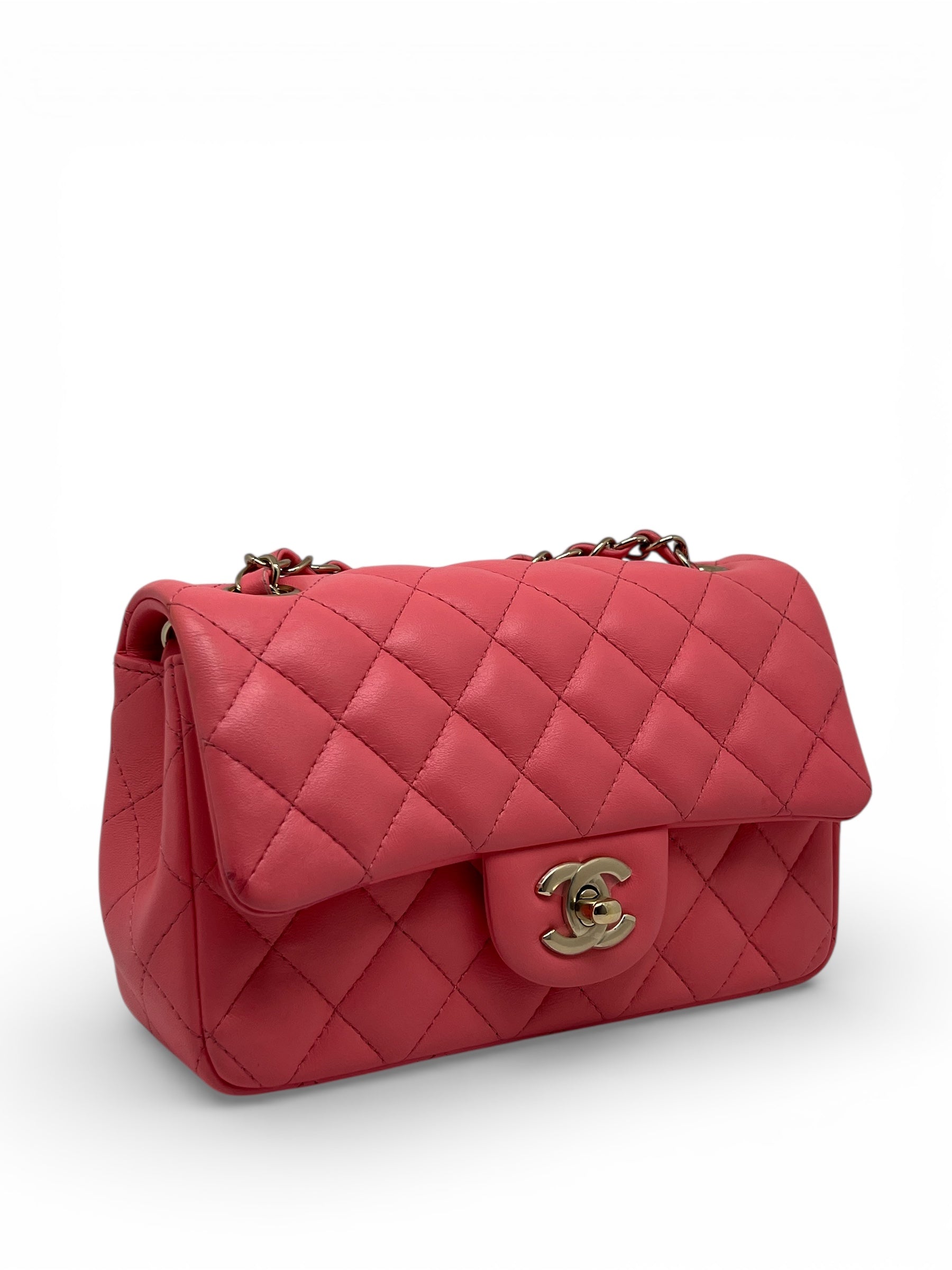 Chanel - Sac Mini rectangle Rose en cuir