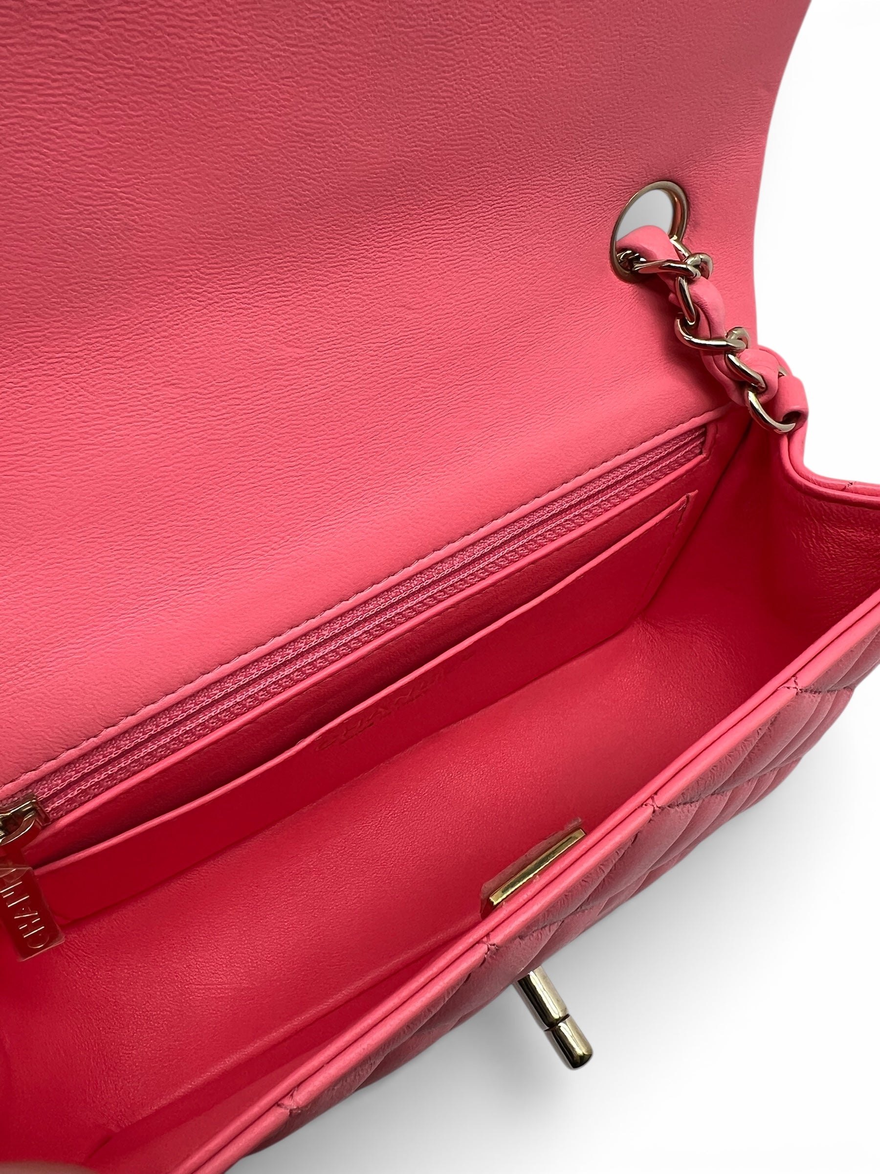 Chanel - Sac Mini rectangle Rose en cuir