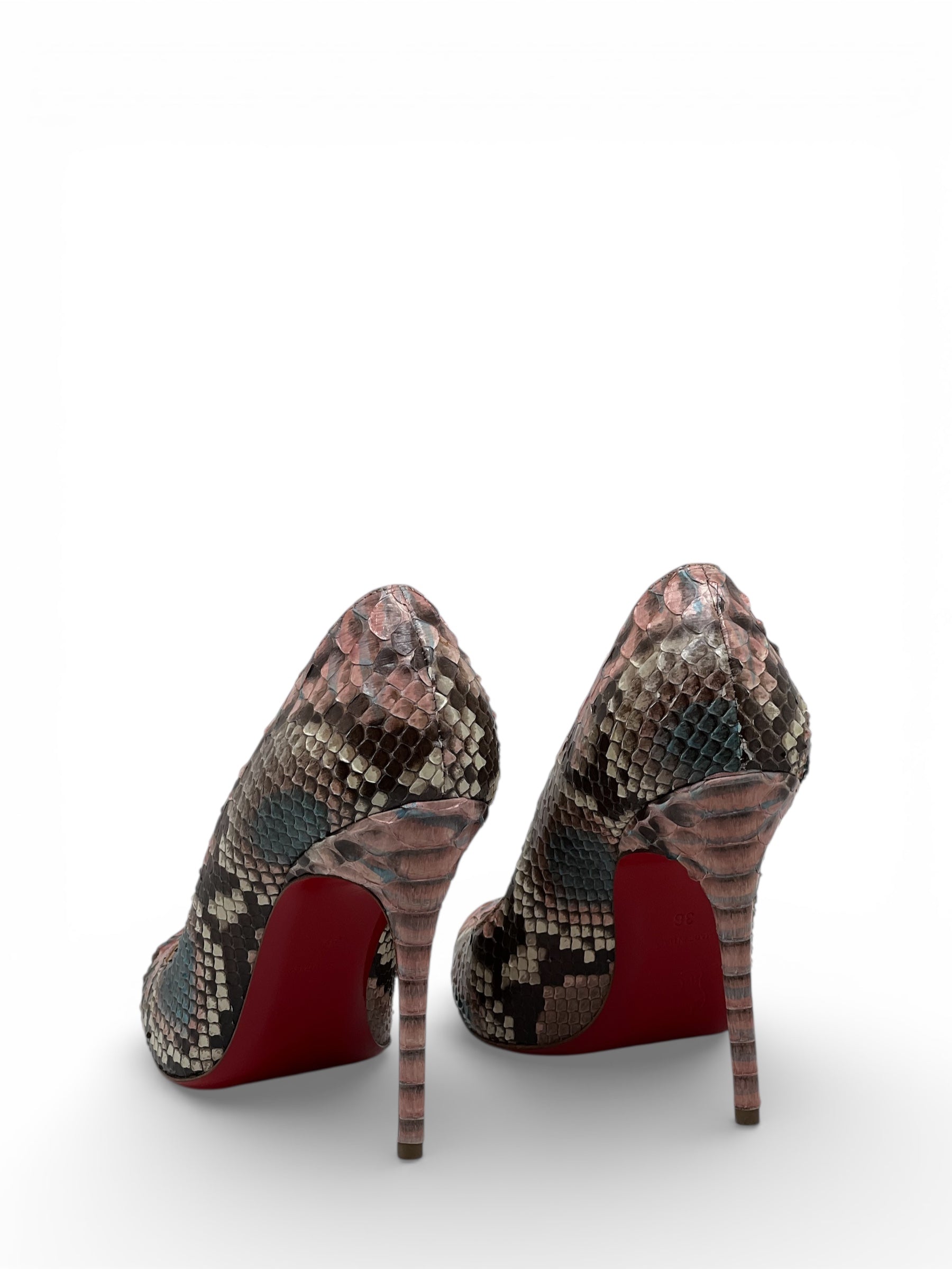 Christian Louboutin - Escarpins en python T36