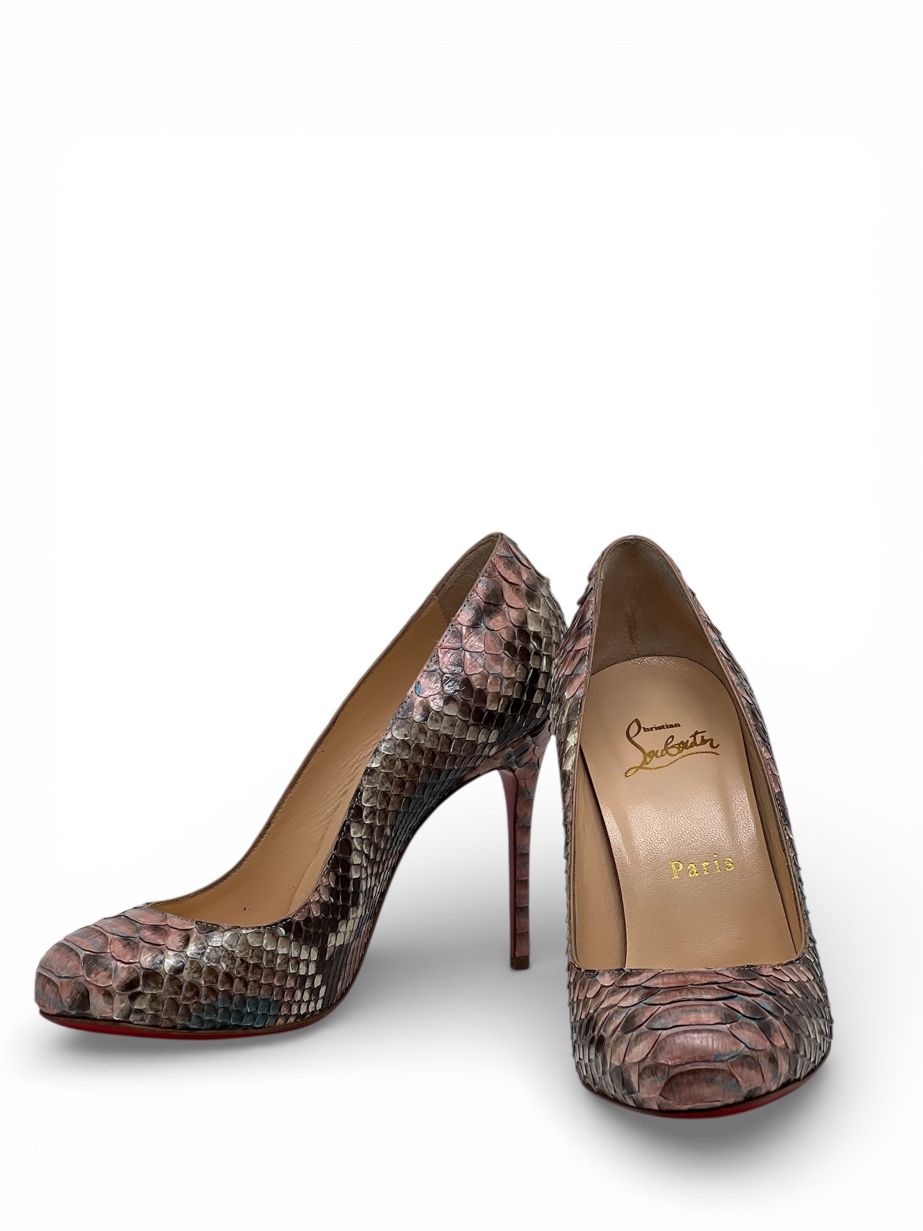Christian Louboutin - Escarpins en python T36