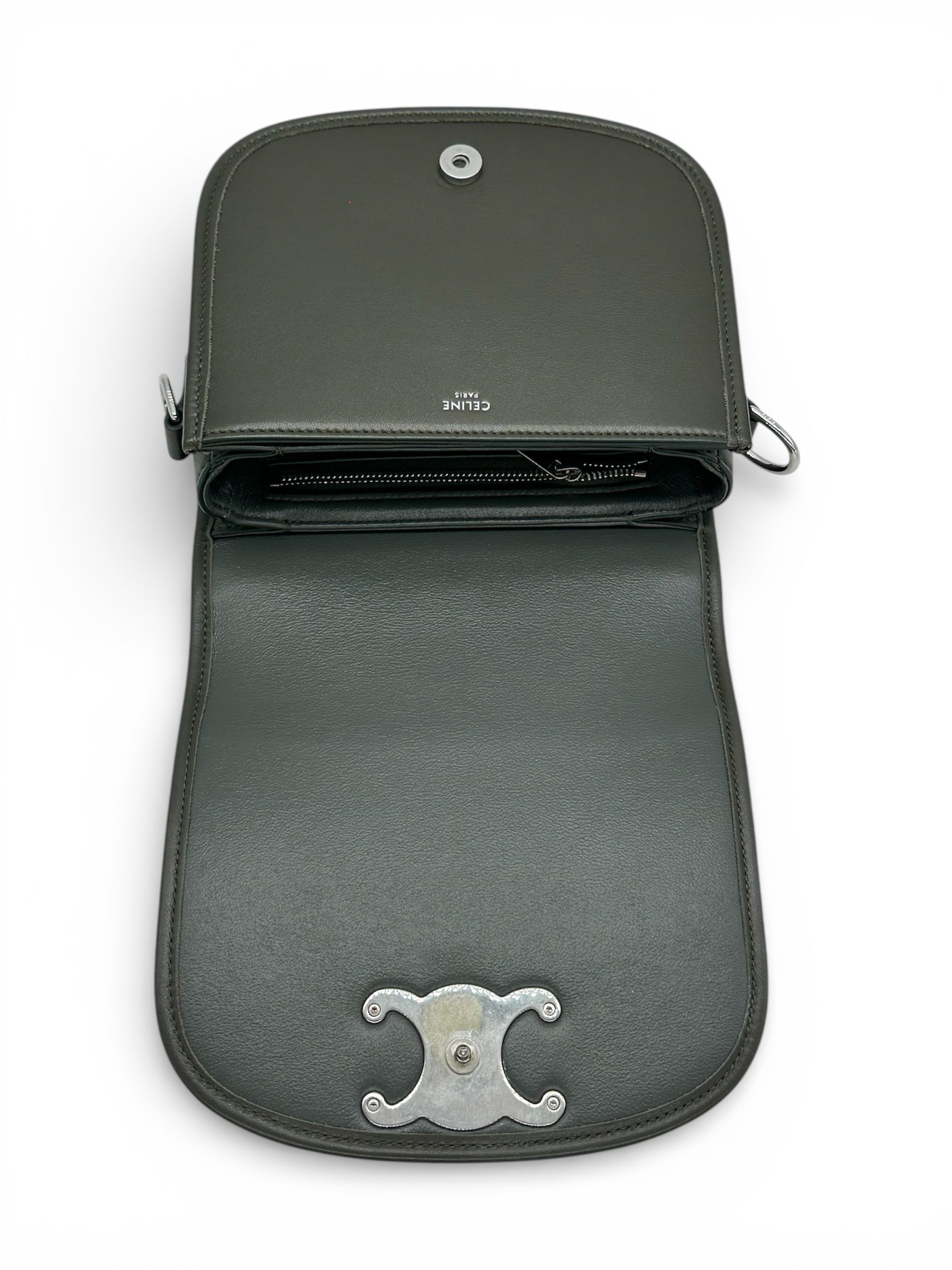 Céline - Sac Besace Triomphe vert kaki