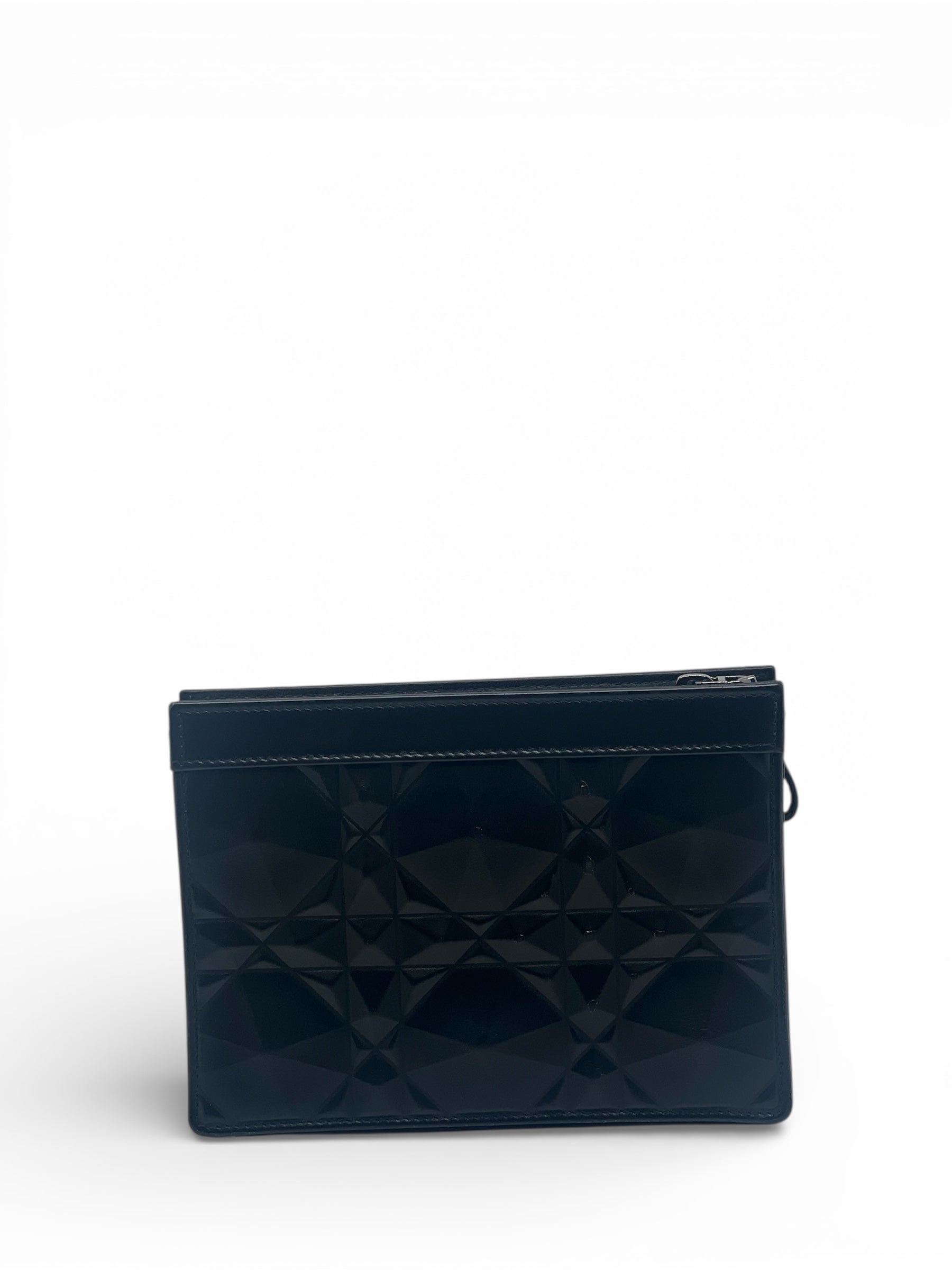 Dior - Black zipped Mini Caro pouch