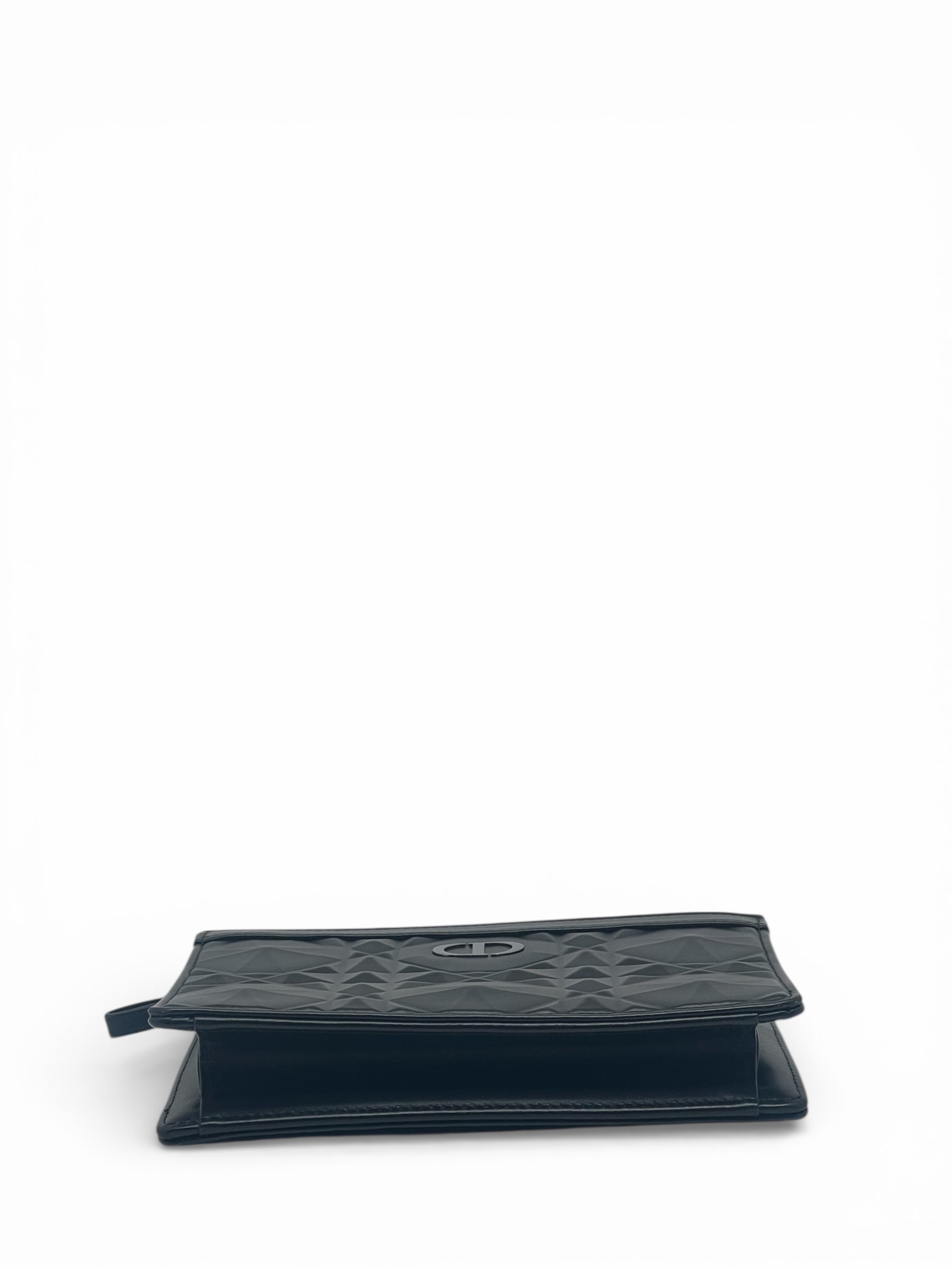 Dior - Sac Pochette Caro zippée noir