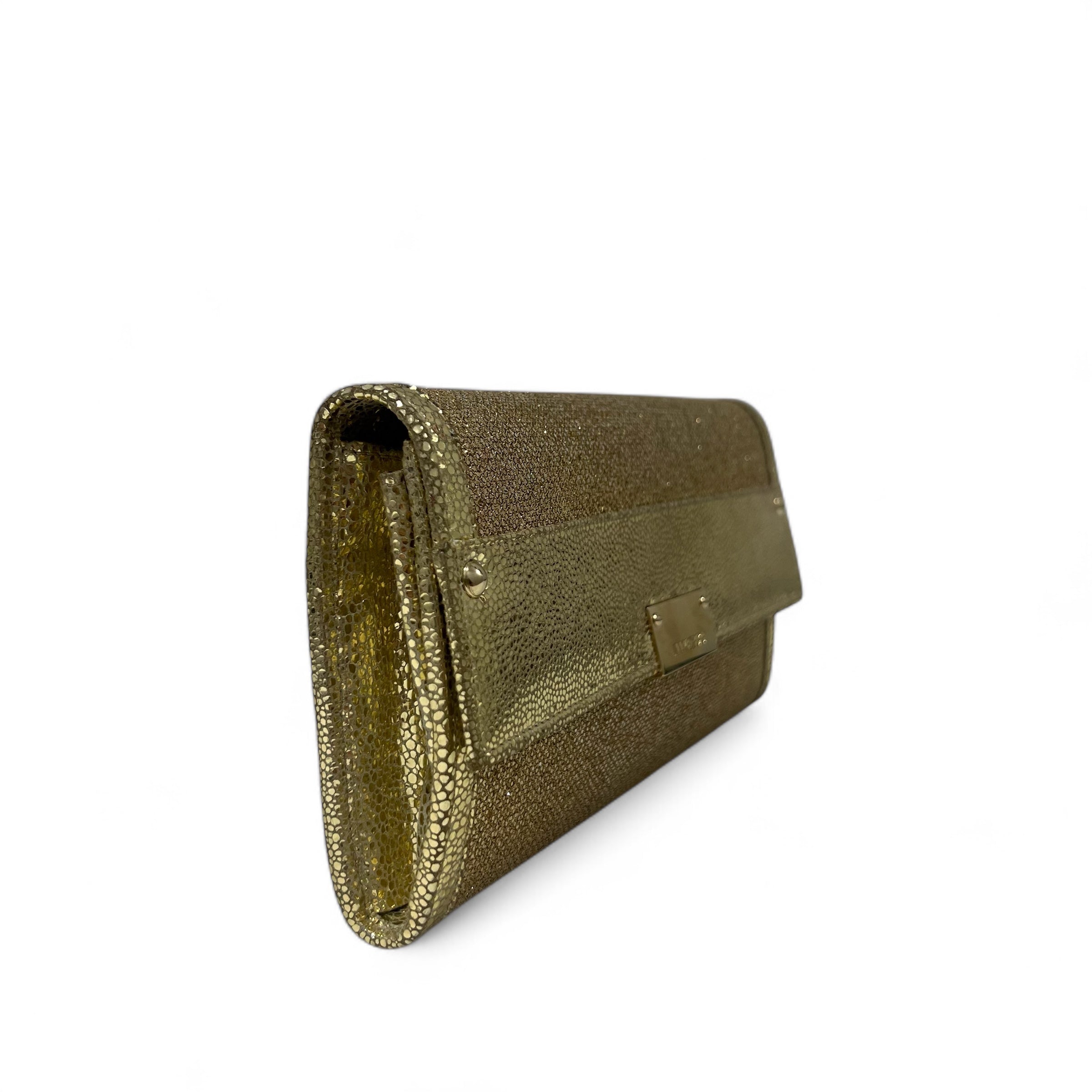 Jimmy Choo - Pochette dorée pailletée
