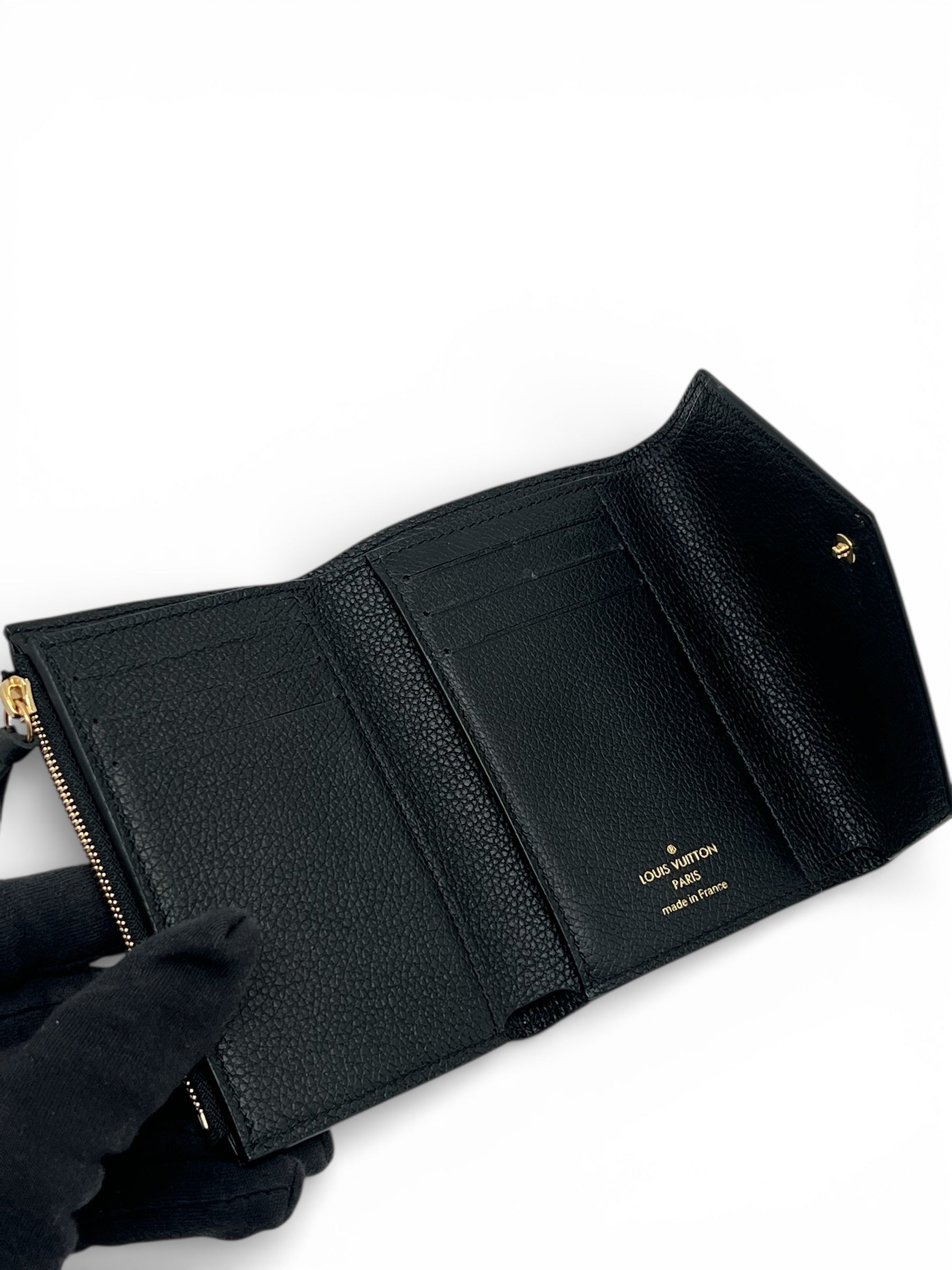 Louis Vuitton - Portefeuille en cuir zoé noir en cuir